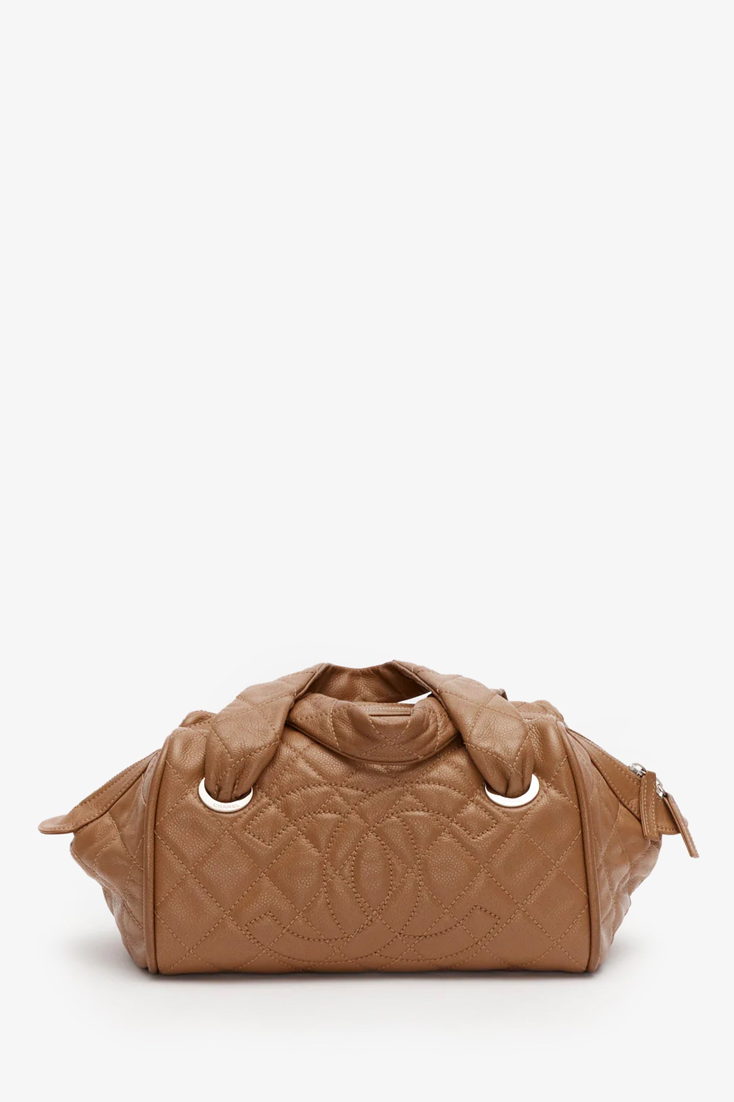 Pre-Loved Chanel™ Brown Quilted Caviar Leather Timeless Bowler Bag