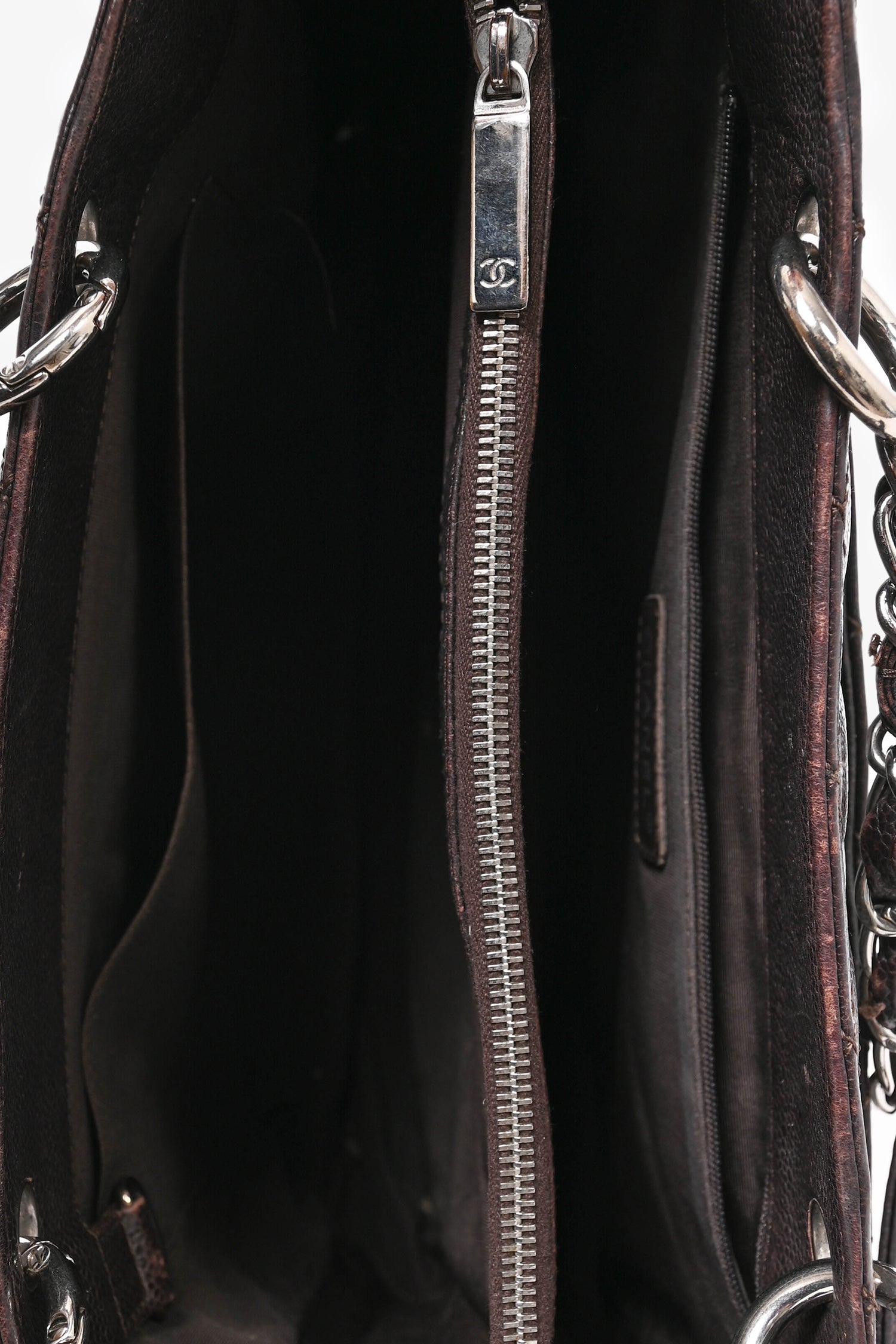 Pre-Loved Chanel™ 2006 Brown Caviar Grand Shopping Tote (As Is)