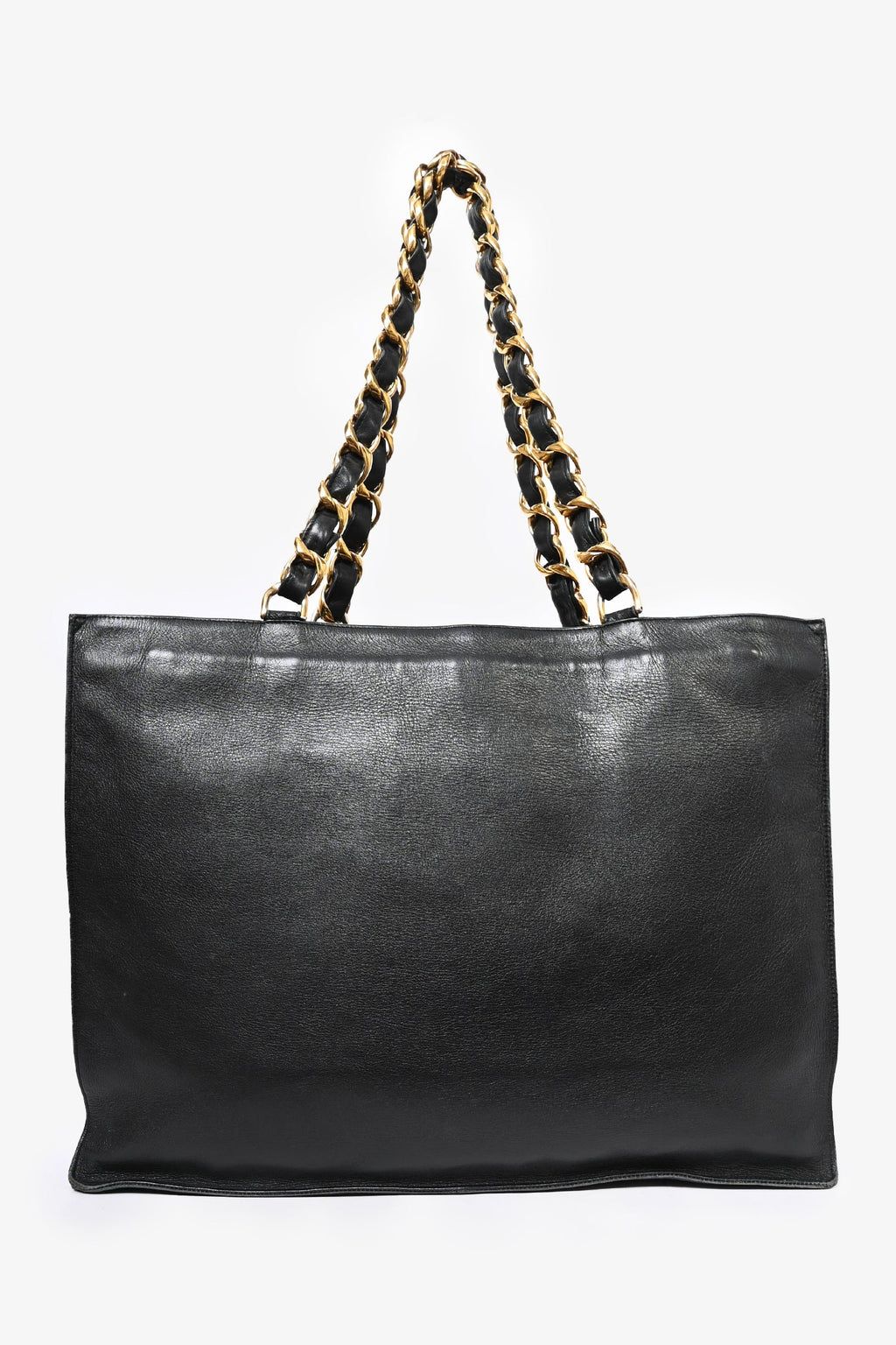 Pre-Loved Chanel™ 1991-94 Black CC XL Timeless Shopping Chain Tote (As Is)