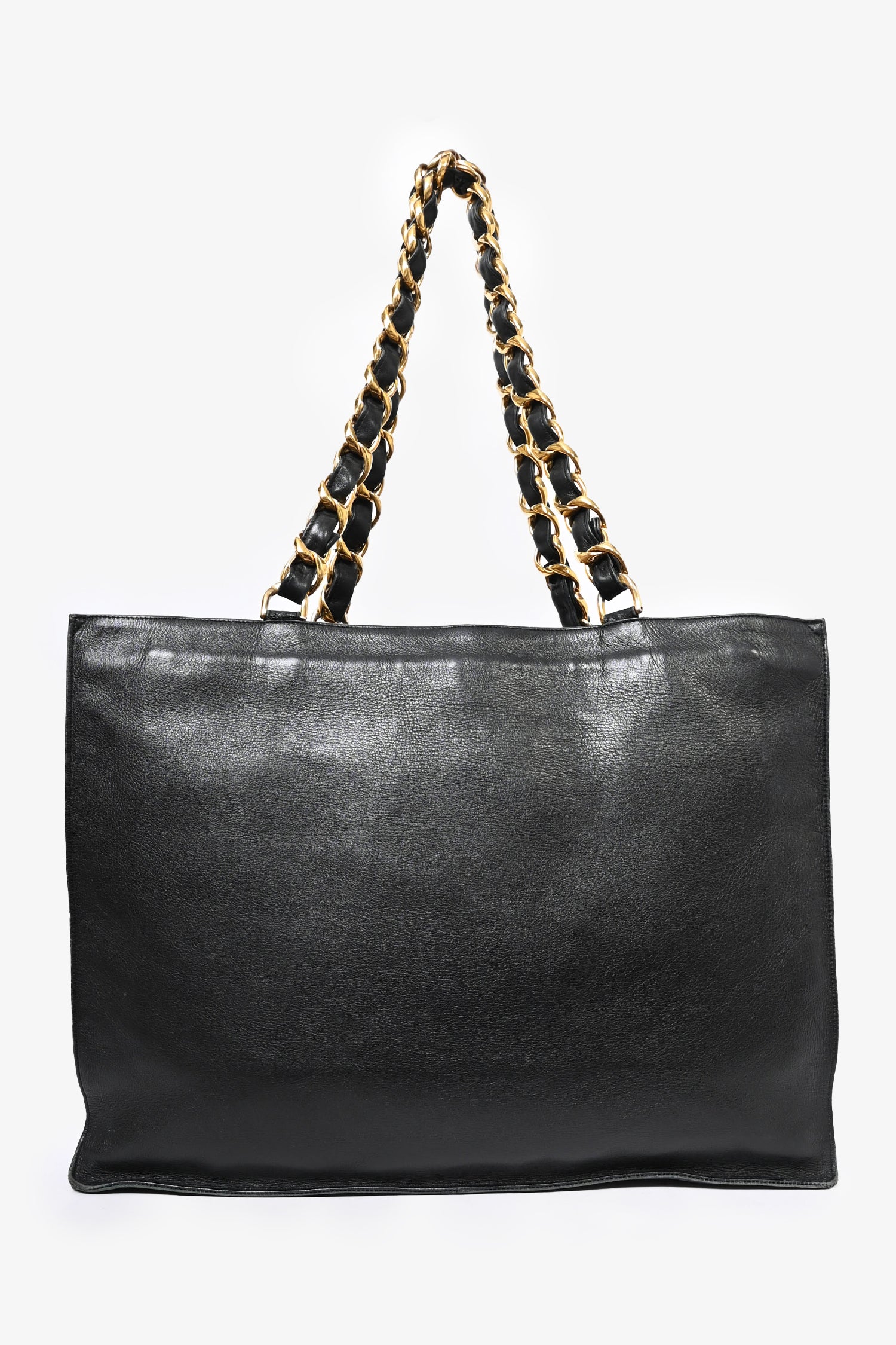 Pre-Loved Chanel™ 1991-94 Black CC XL Timeless Shopping Chain Tote (As Is)