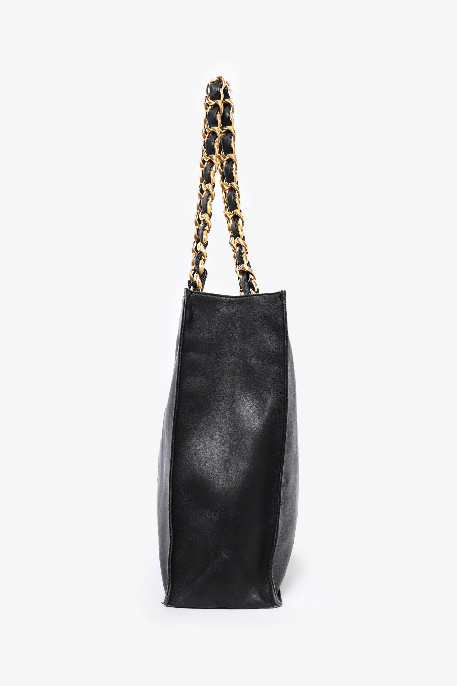 Pre-Loved Chanel™ 1991-94 Black CC XL Timeless Shopping Chain Tote (As Is)