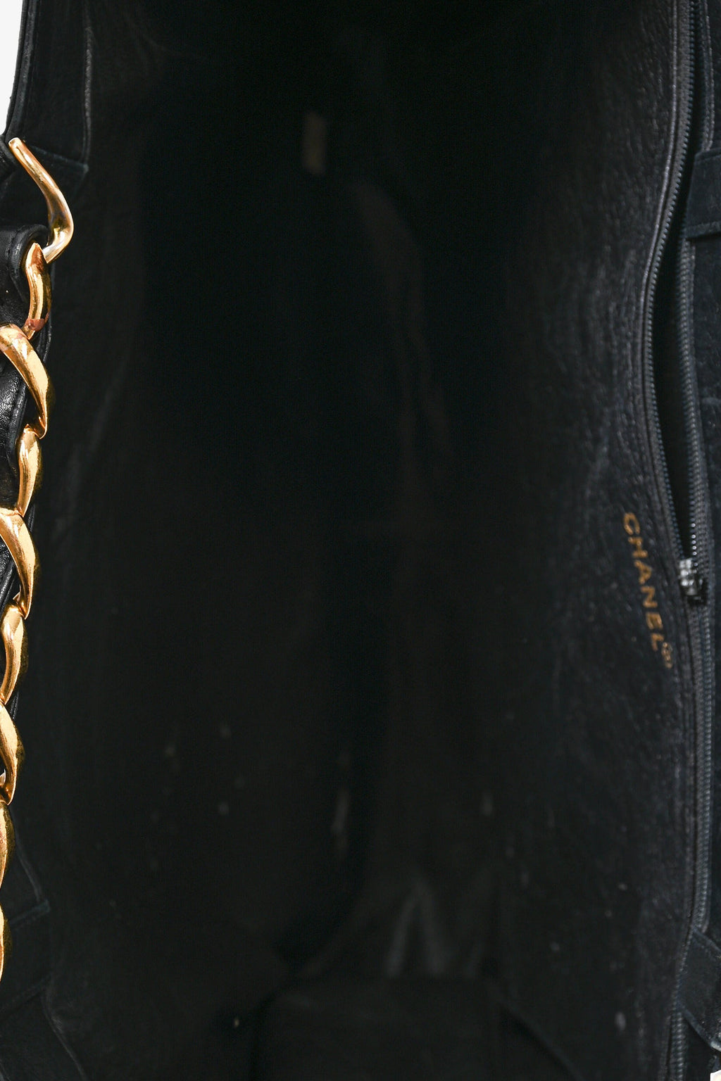 Pre-Loved Chanel™ 1991-94 Black CC XL Timeless Shopping Chain Tote (As Is)