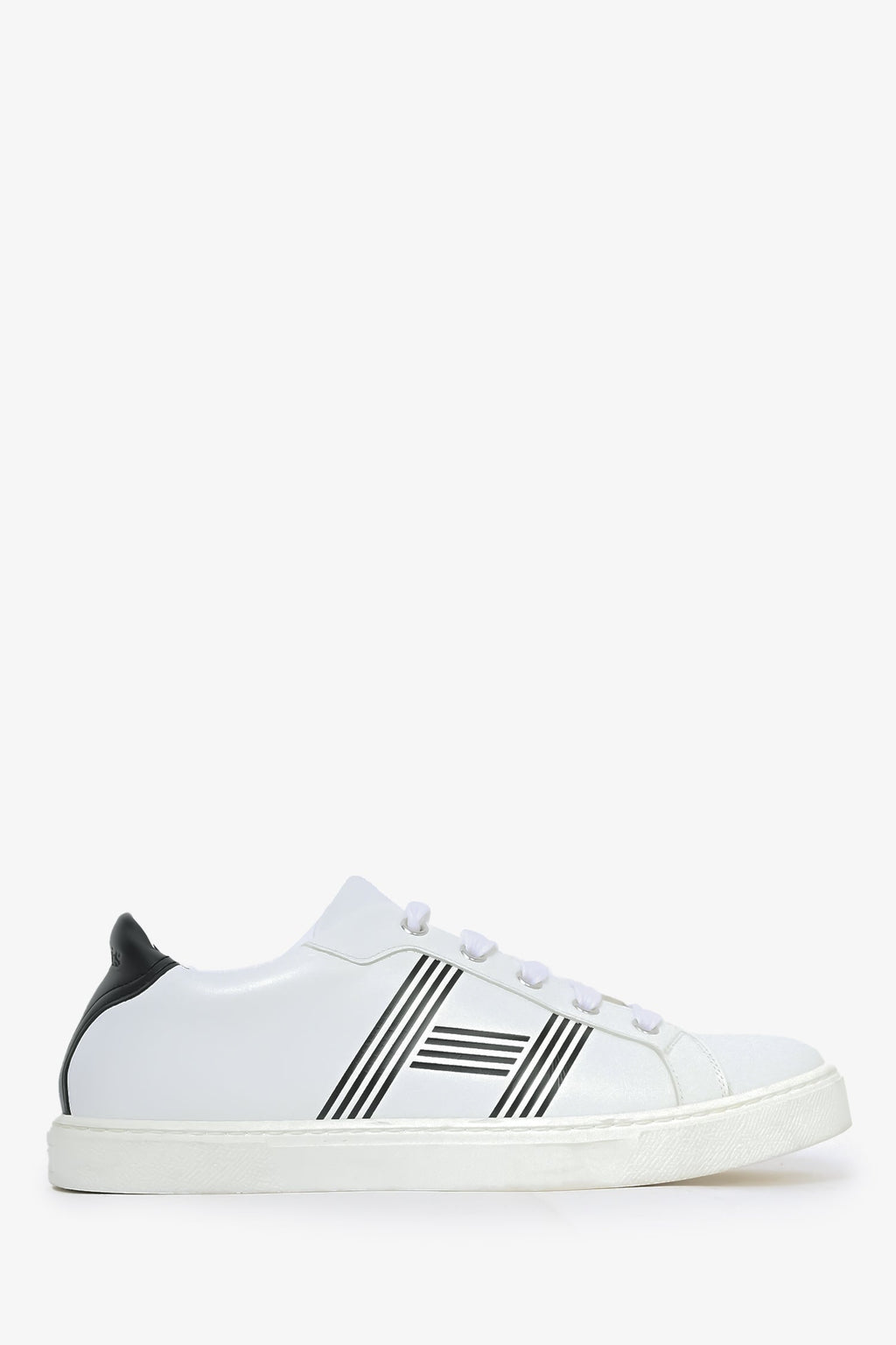 Hermès White/Black Leather 'Advantage' Sneakers Size 38
