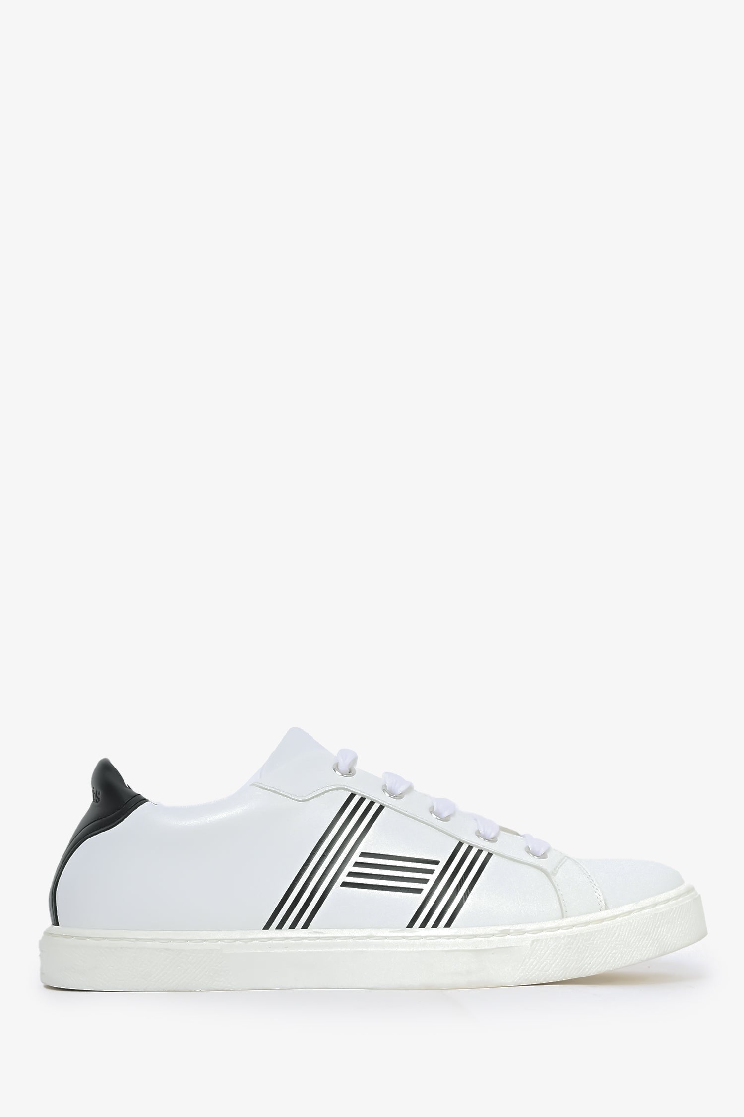 Hermès White/Black Leather 'Advantage' Sneakers Size 38