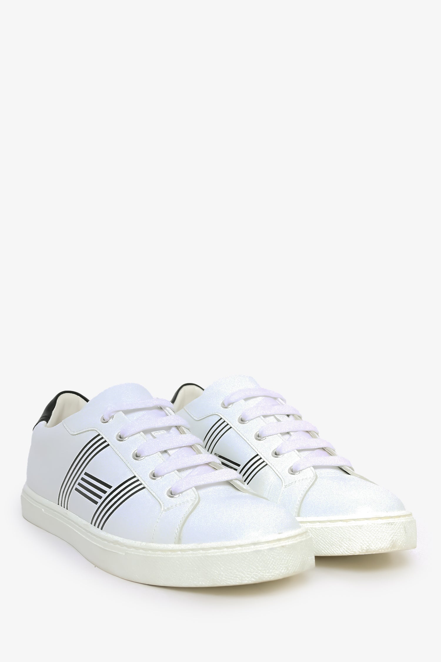 Hermès White/Black Leather 'Advantage' Sneakers Size 38