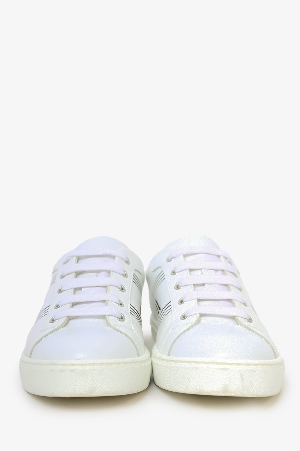 Hermès White/Black Leather 'Advantage' Sneakers Size 38
