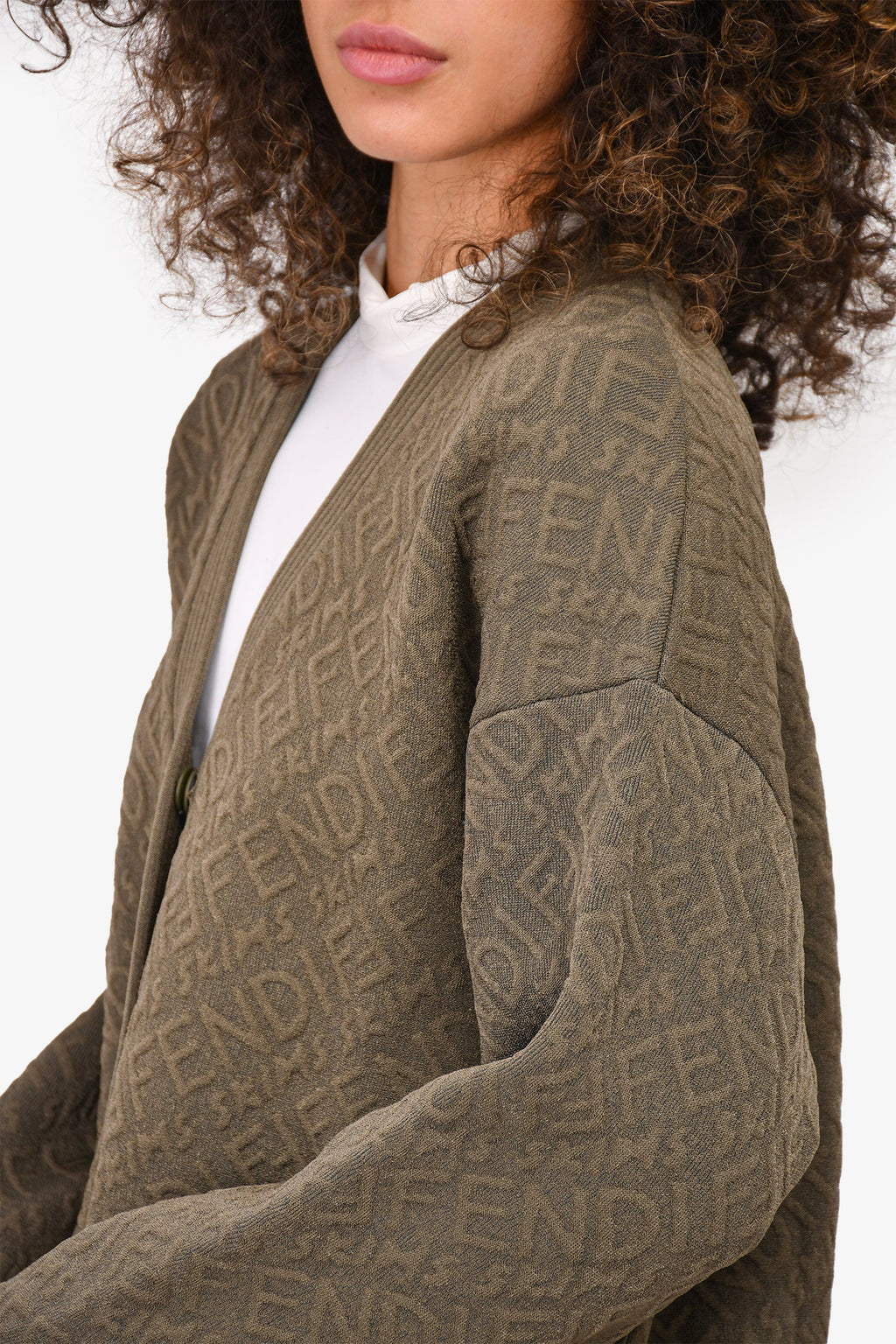 Fendi x SKIMS Green Logo Embossed igan Size 38