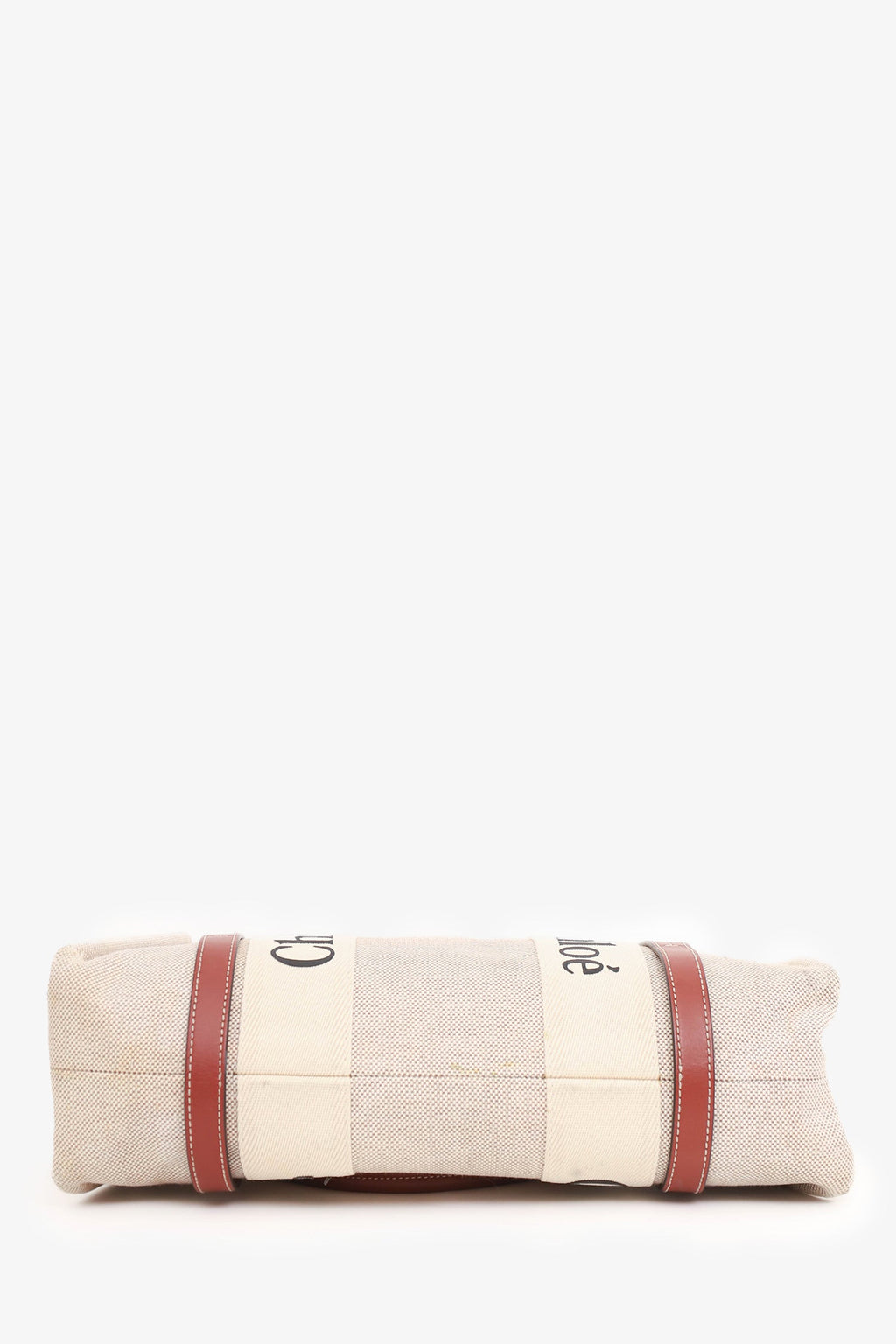 Chloe Beige Linen 'Woody' Tote Bag