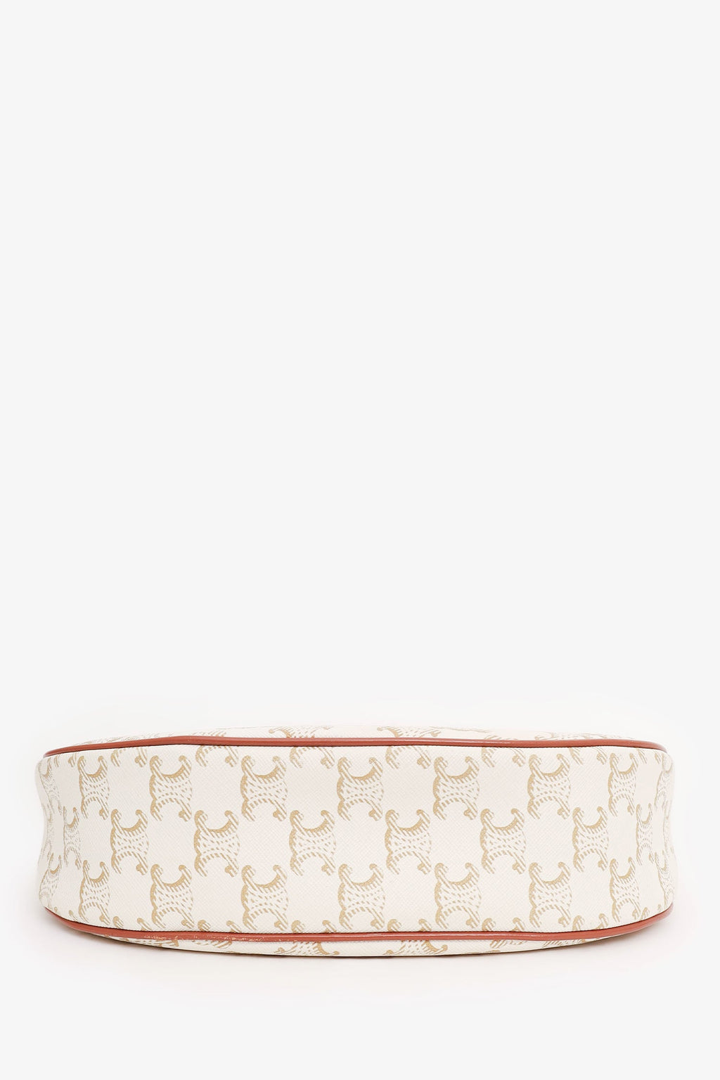 Celine White Canvas Triomphe Ava Shoulder Bag