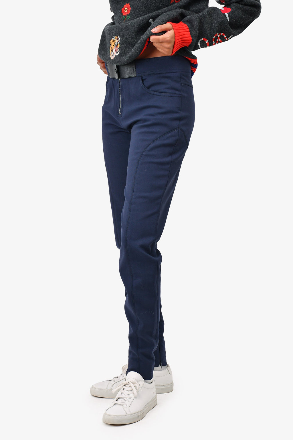 Tom Ford Navy Wool Tapered Leg Pants Size 40