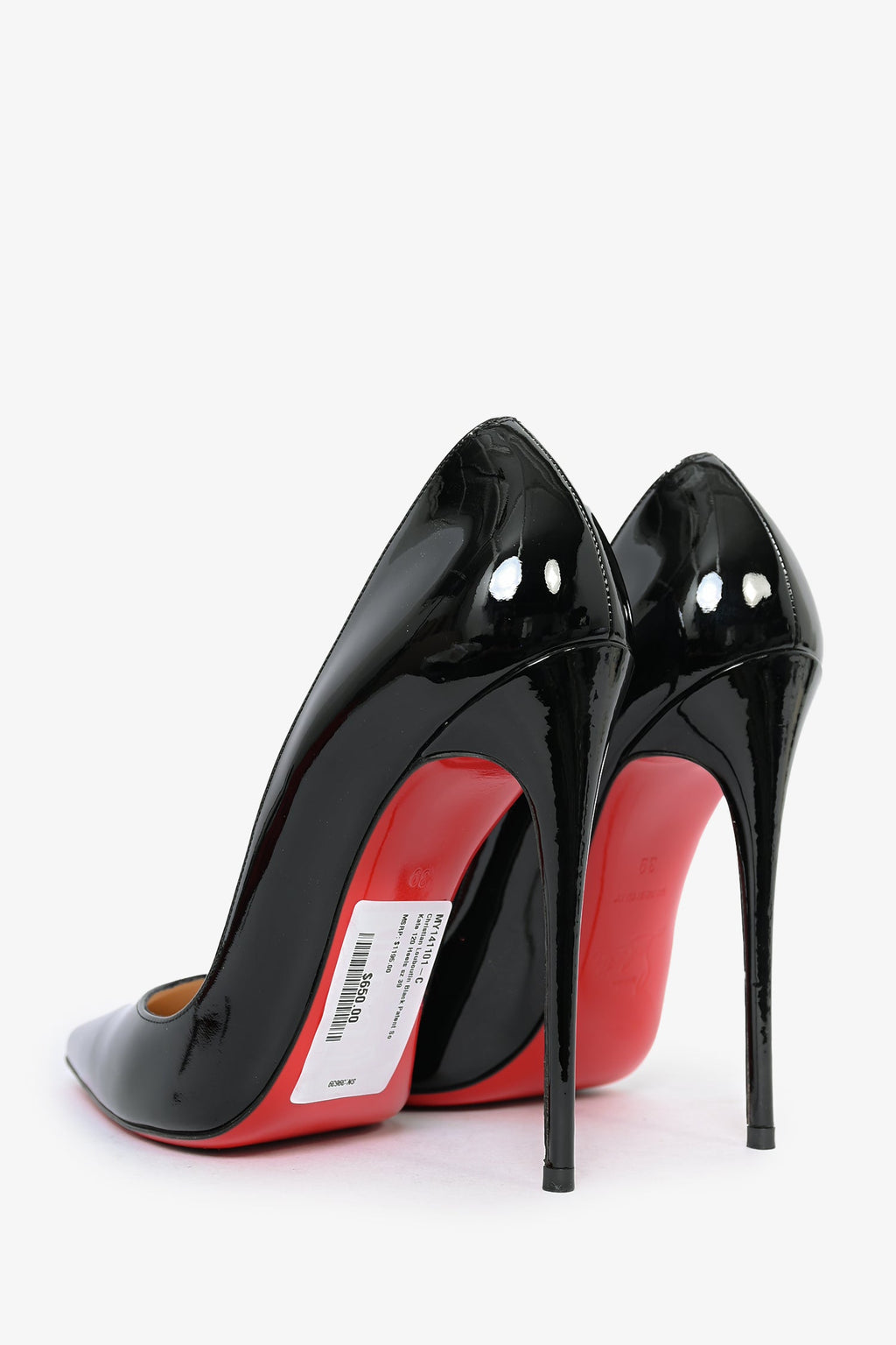 Christian Louboutin Black Patent So Kate 120 Heels Size 39