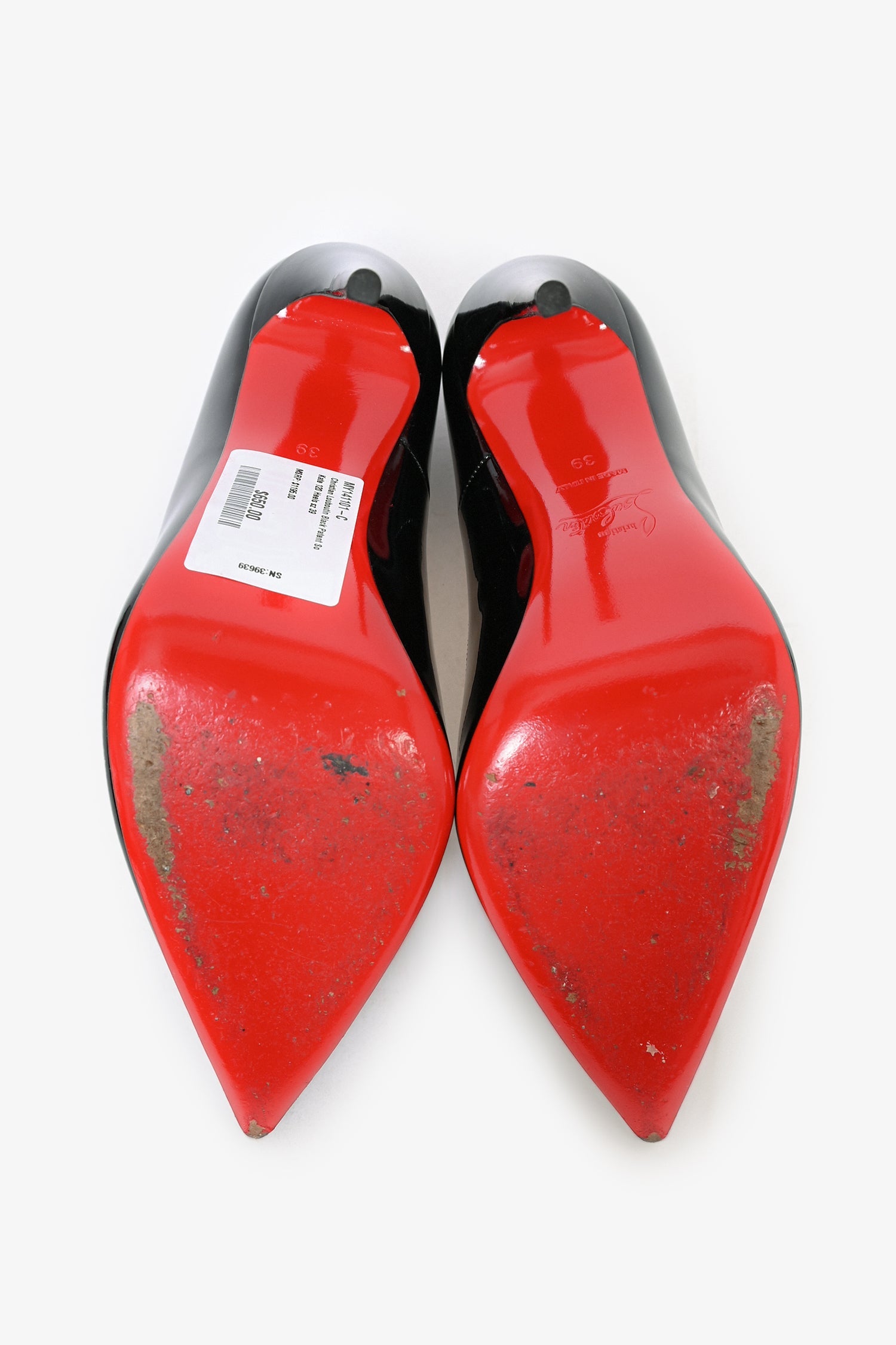 Christian Louboutin Black Patent So Kate 120 Heels Size 39