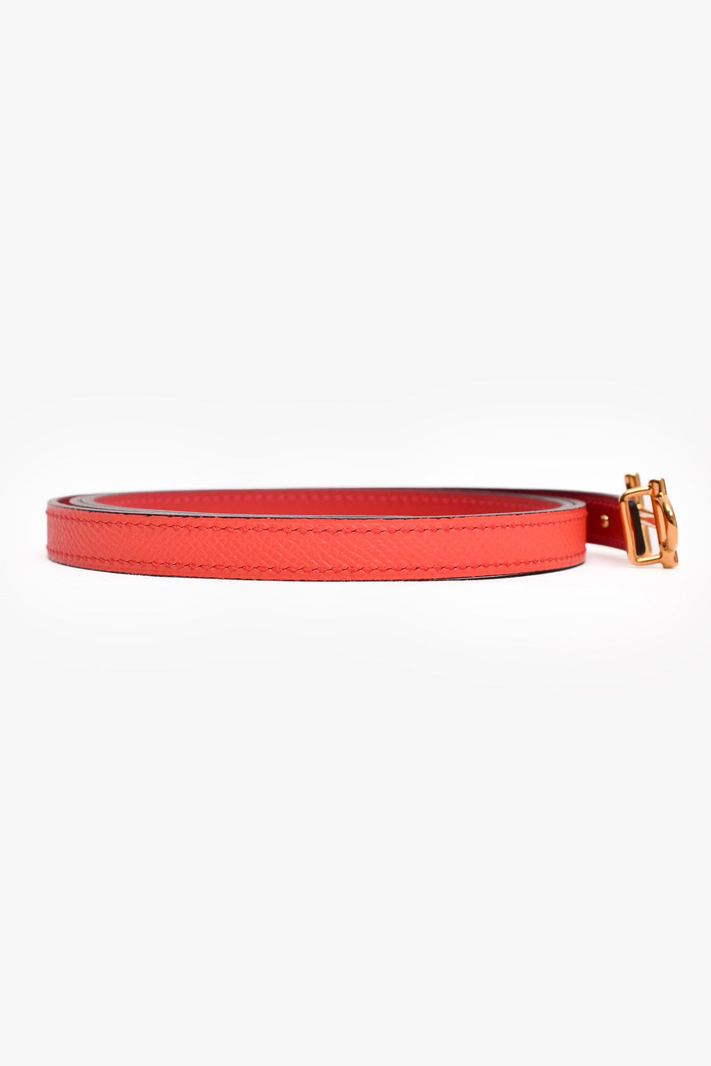 Hermès 2014 Red Epsom/Swift Leather Reversible Gamma Leather Belt Size 95
