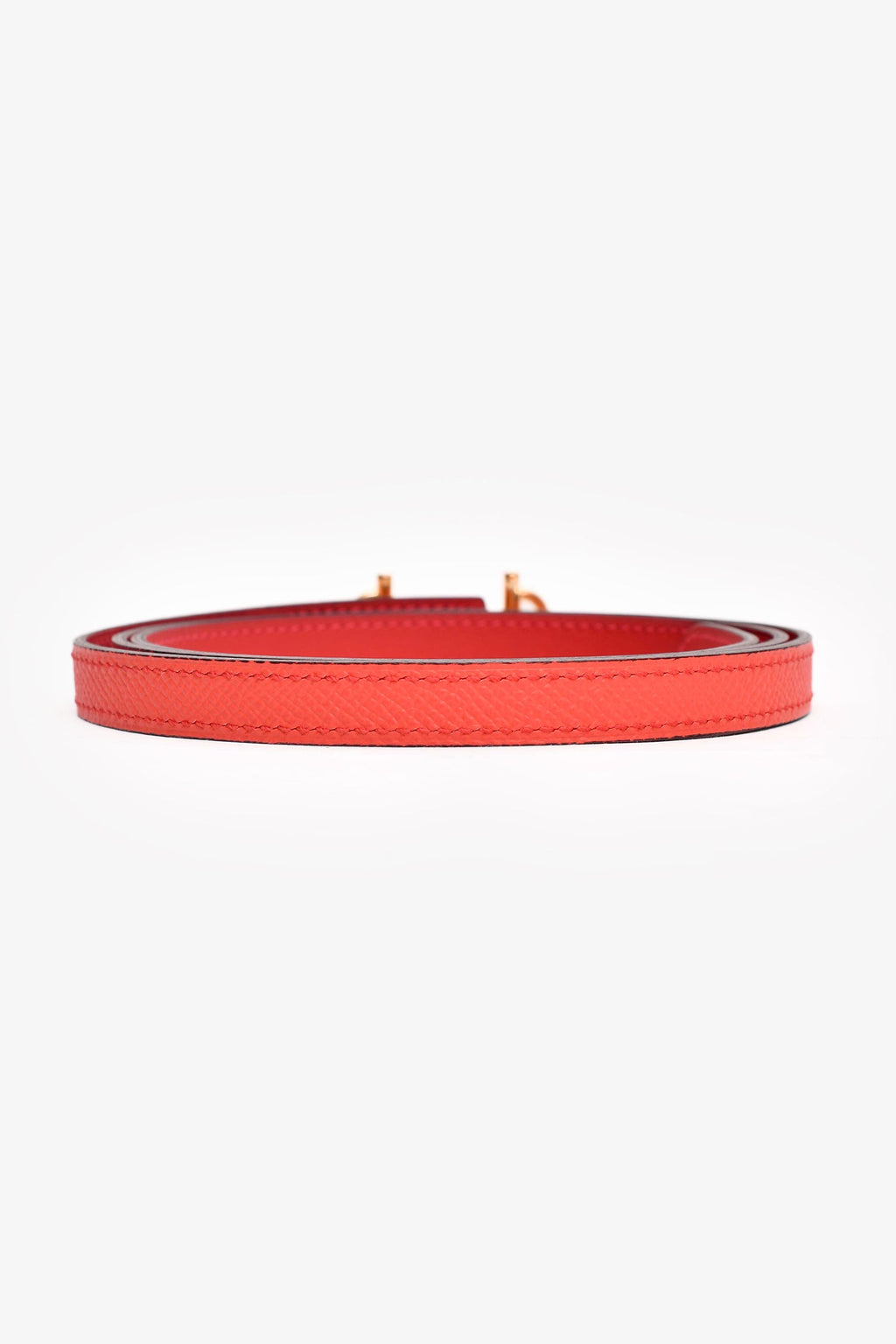 Hermès 2014 Red Epsom/Swift Leather Reversible Gamma Leather Belt Size 95