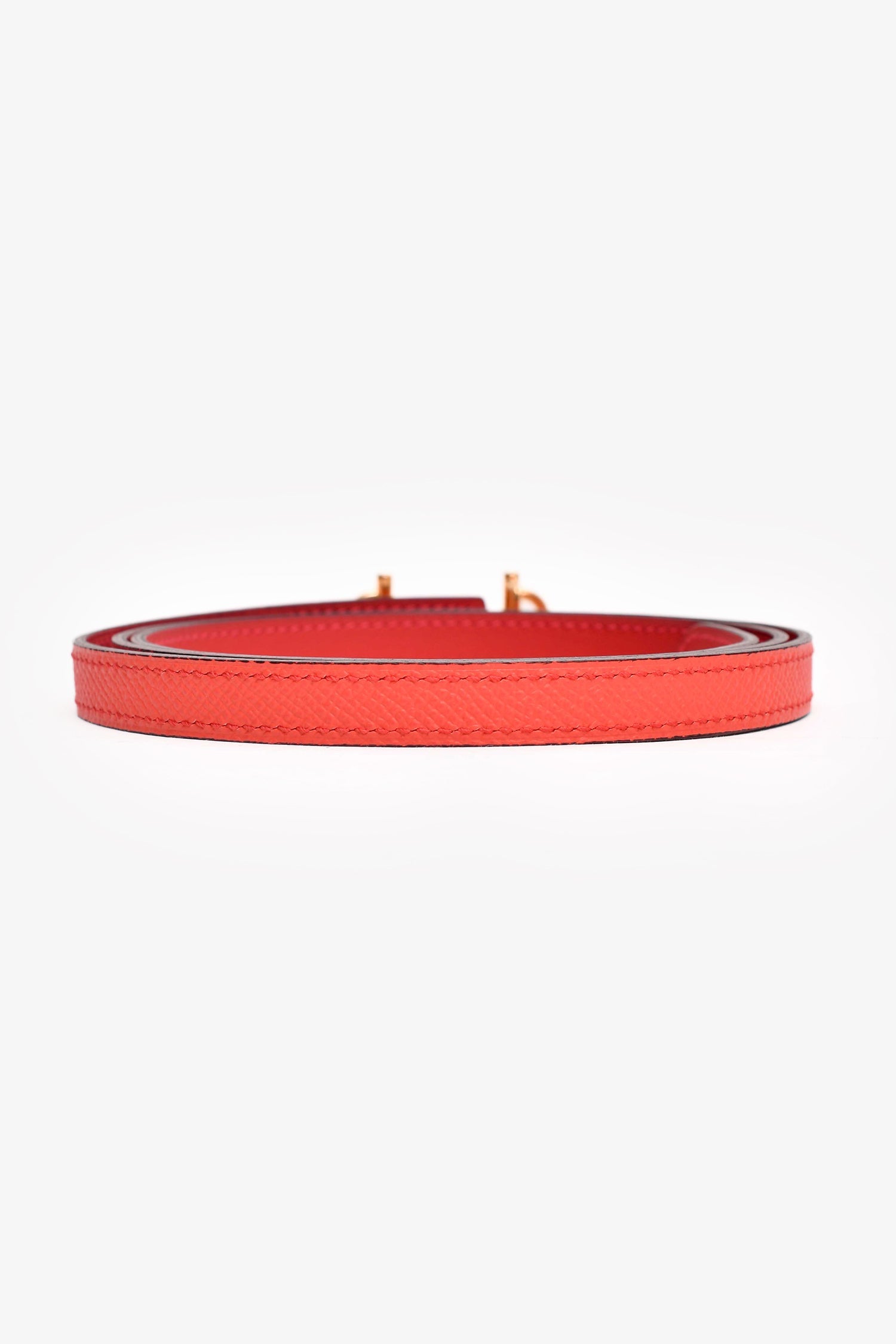 Hermès 2014 Red Epsom/Swift Leather Reversible Gamma Leather Belt Size 95