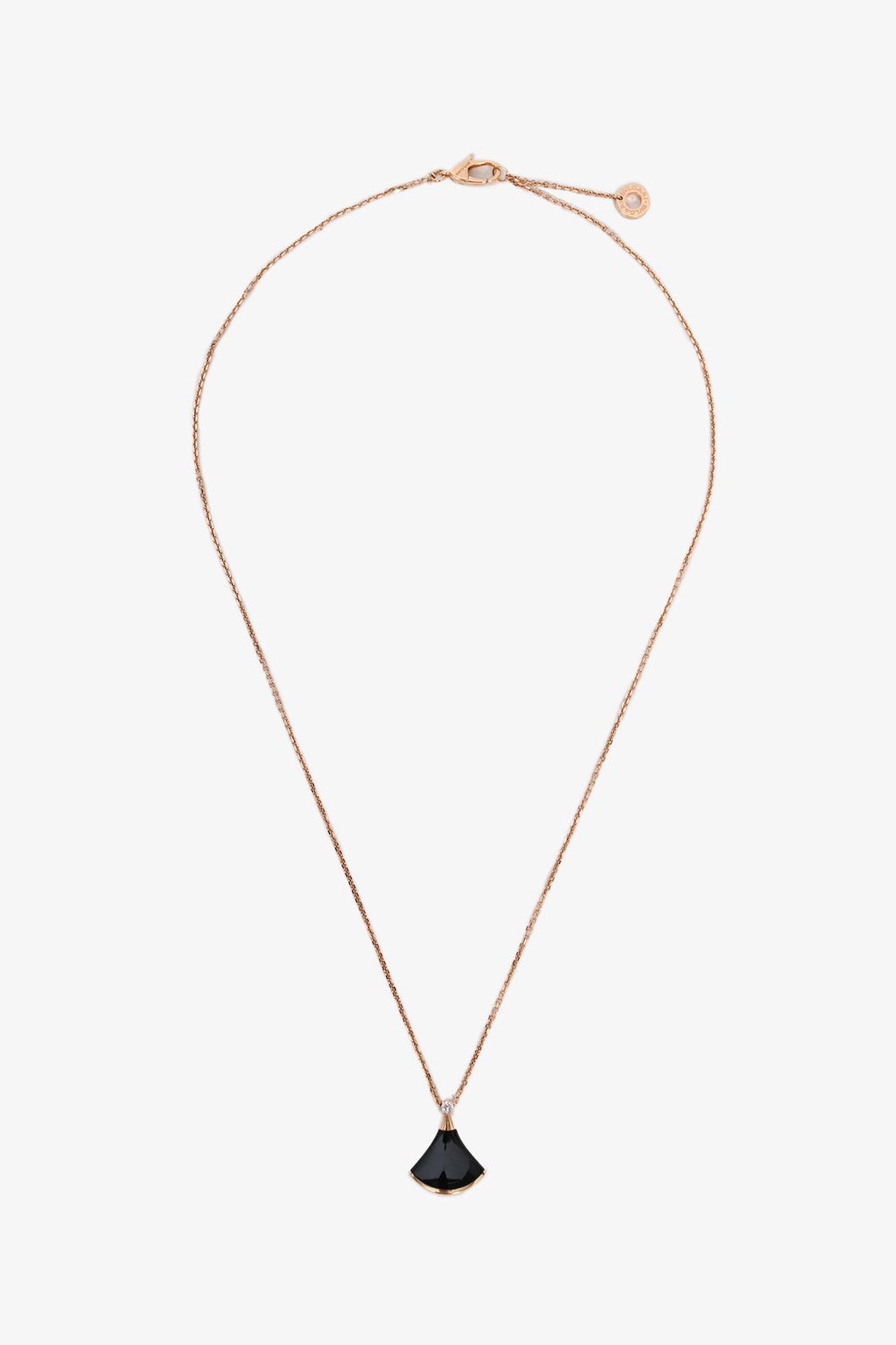 Bvlgari 18K Rose Gold Diamond Onyx 'Divas Dream' Necklace