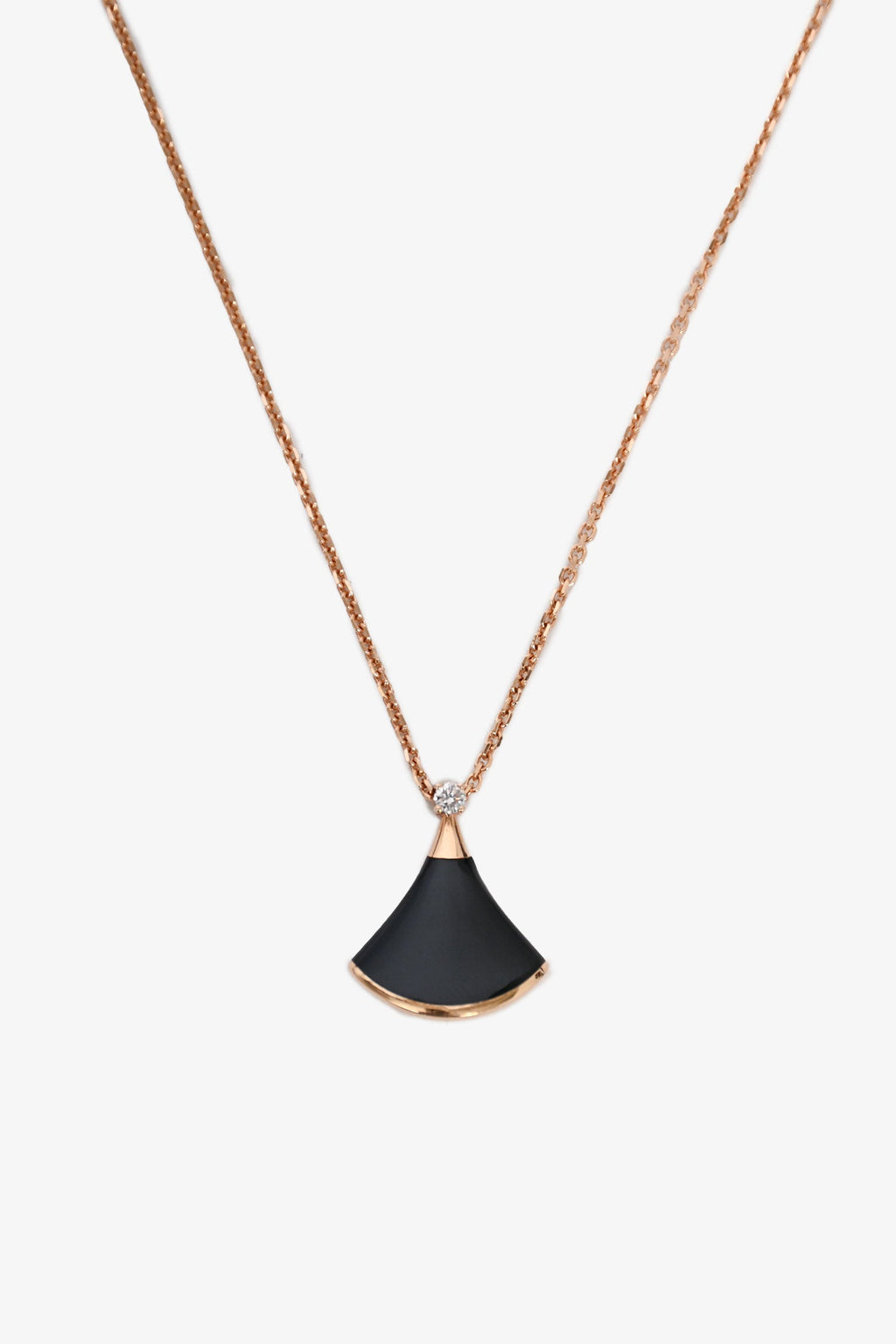 Bvlgari 18K Rose Gold Diamond Onyx 'Divas Dream' Necklace