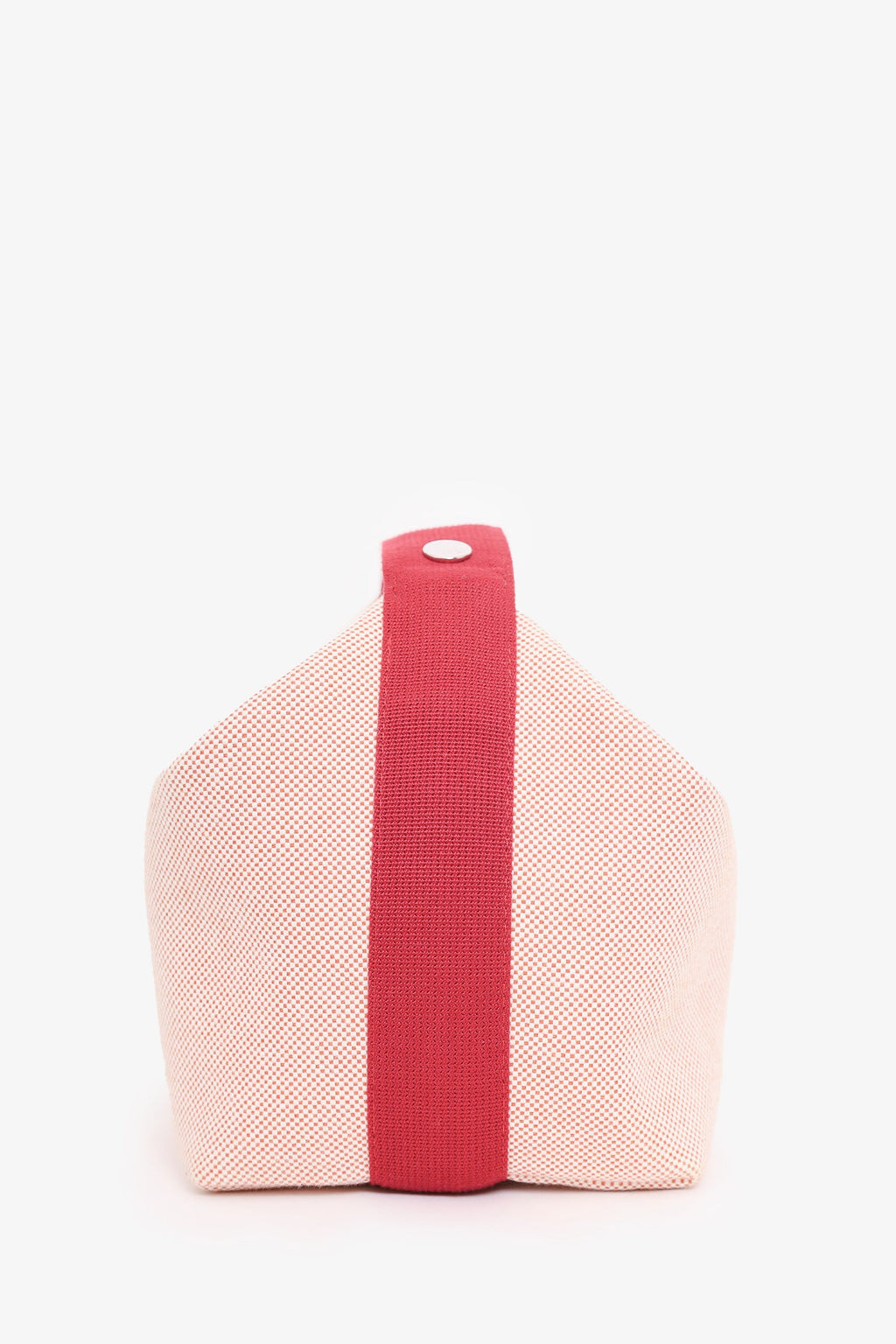 Hermès Red/Beige Canvas Large Bride-A-Brac Pouch