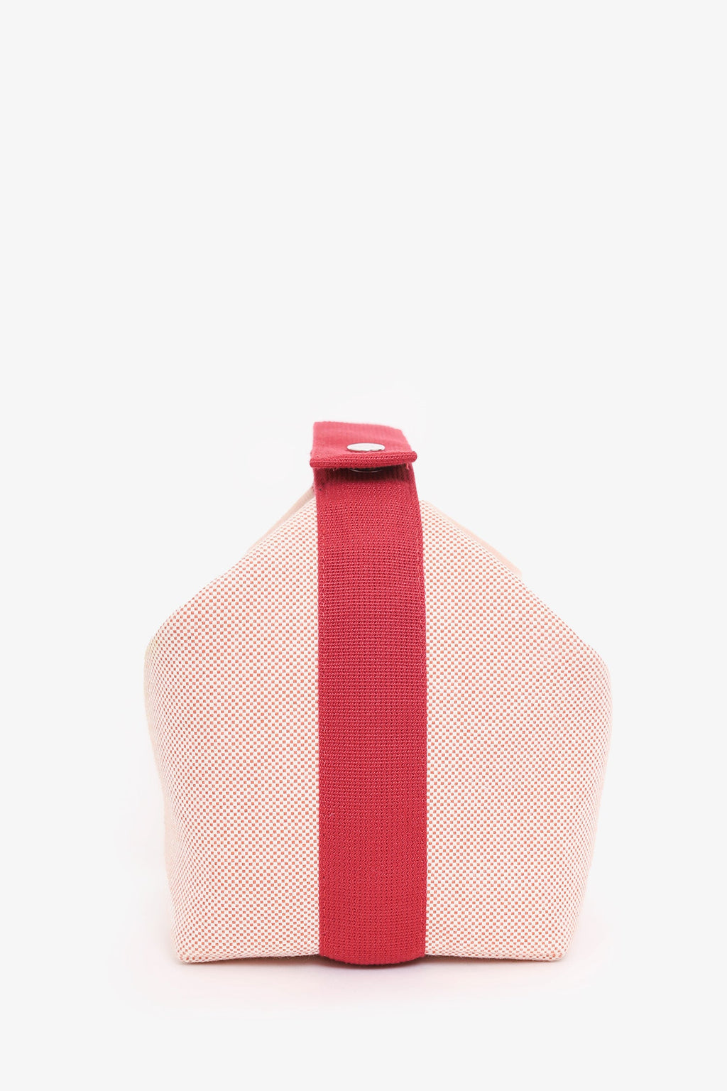 Hermès Red/Beige Canvas Large Bride-A-Brac Pouch