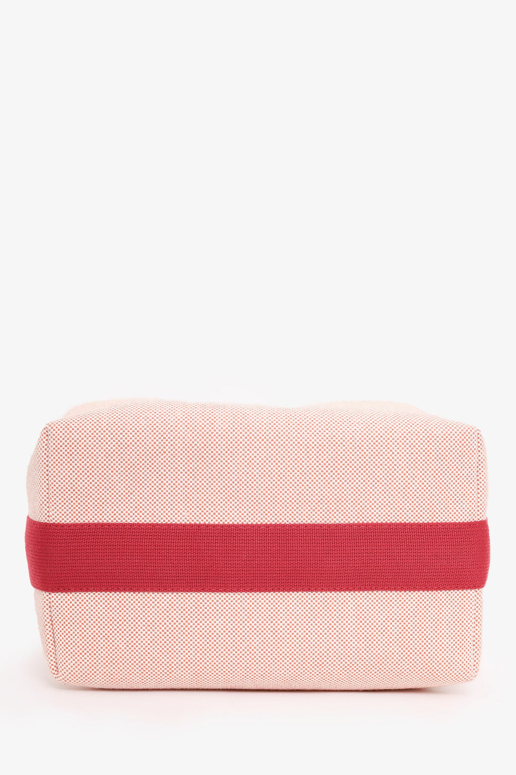 Hermès Red/Beige Canvas Large Bride-A-Brac Pouch