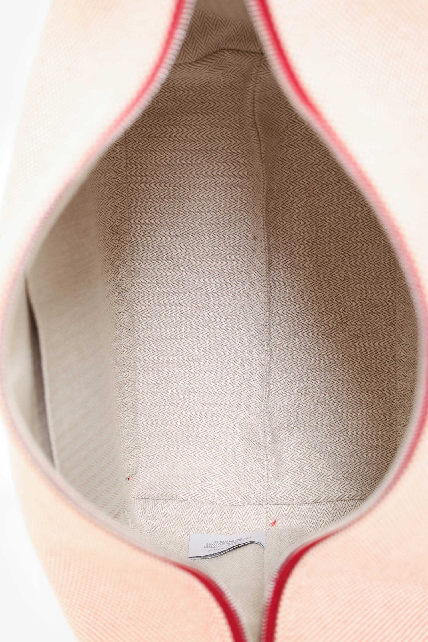 Hermès Red/Beige Canvas Large Bride-A-Brac Pouch