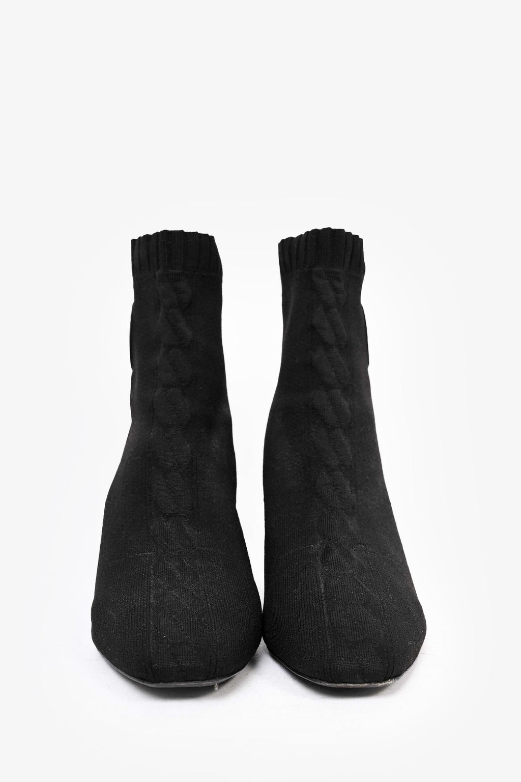 Hermès Black Knit Volver 60 Sock Boots Size 38.5