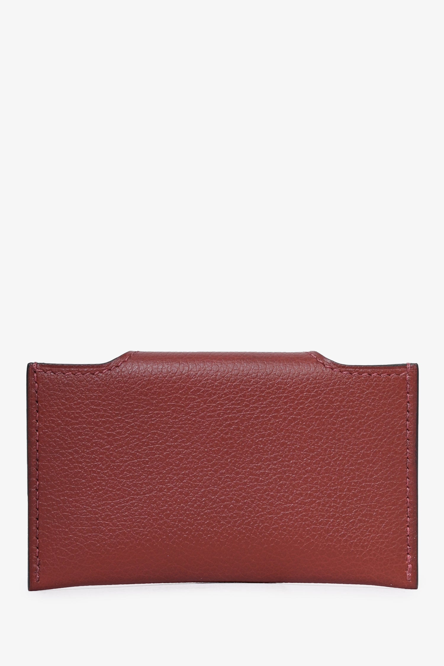 Hermès 2023 Burgundy Leather Snap Closure 'Iliade'  Wallet