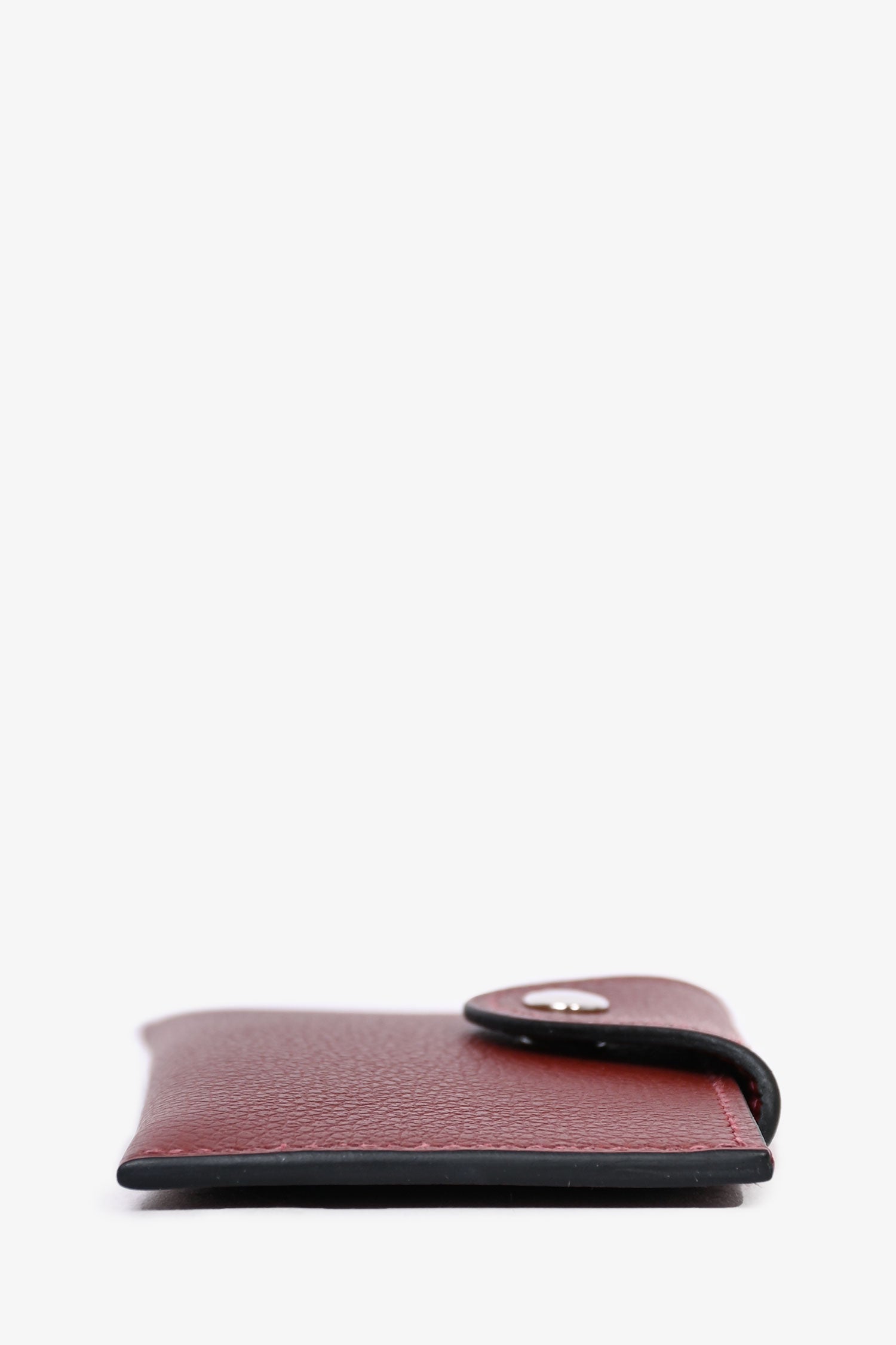 Hermès 2023 Burgundy Leather Snap Closure 'Iliade'  Wallet