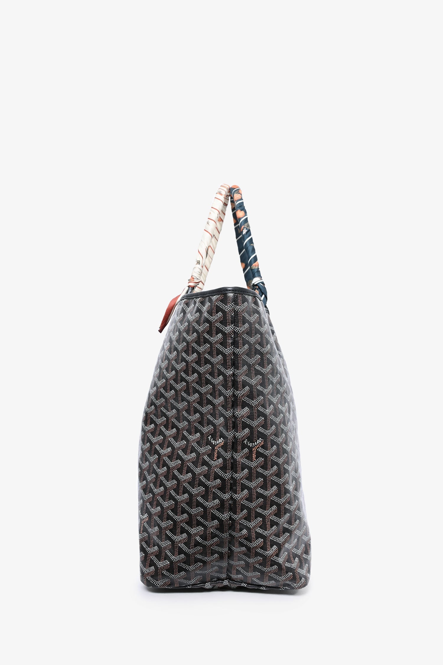 Goyard 2015 Black Goyardine St. Louis GM Tote