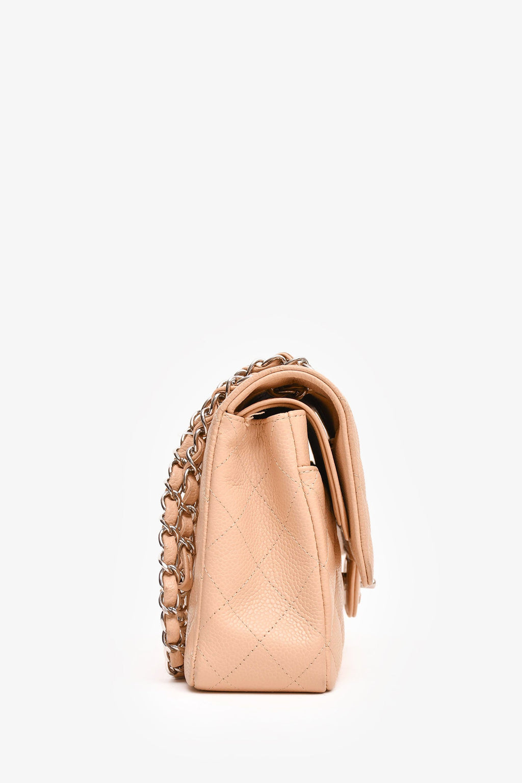 Pre-Loved Chanel™ 2010/11 Beige Caviar Medium Double Flap Shoulder Bag