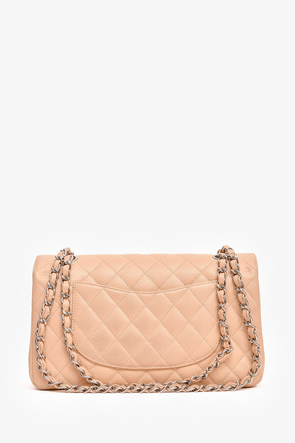 Pre-Loved Chanel™ 2010/11 Beige Caviar Medium Double Flap Shoulder Bag