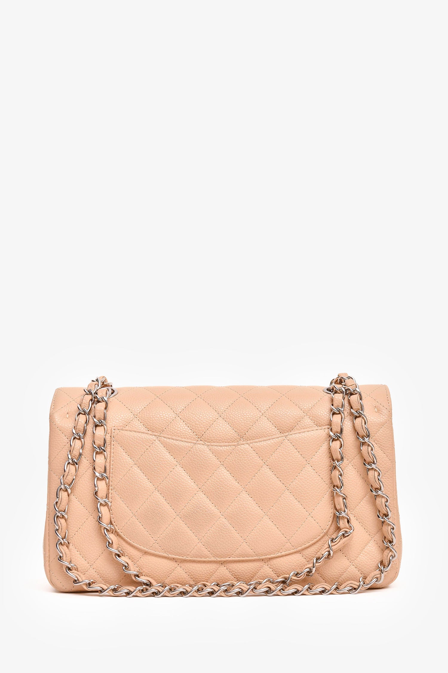 Pre-Loved Chanel™ 2010/11 Beige Caviar Medium Double Flap Shoulder Bag