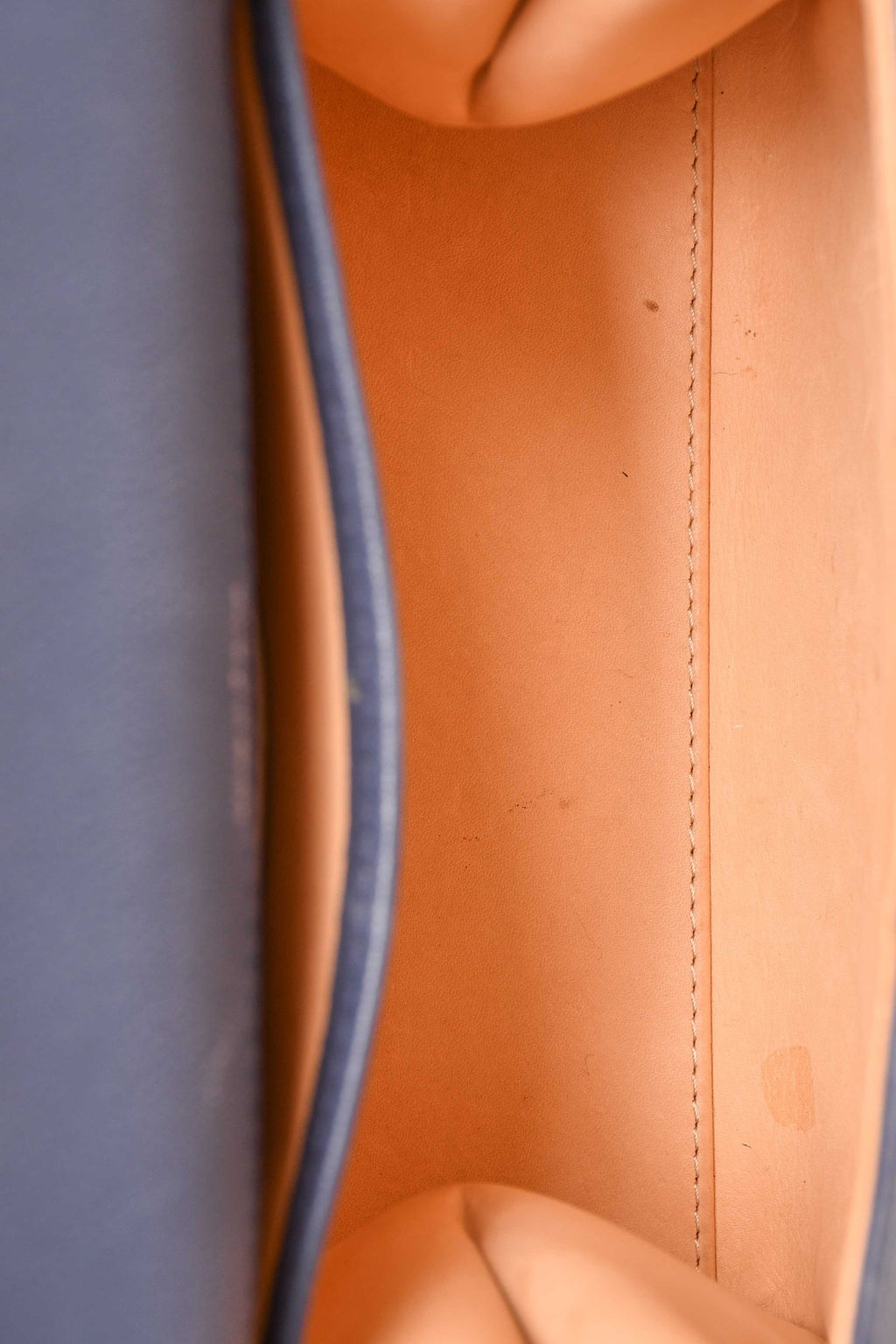 Delvaux Blue Leather 'Brillant' Top Handle With Strap