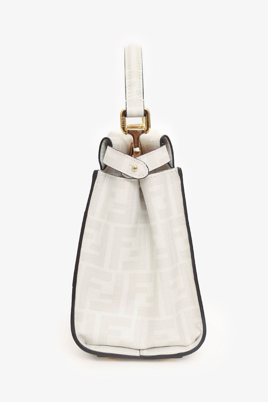 Fendi White/Multicolour Glazed Fabric FF Bikini Girls Mini Peekaboo