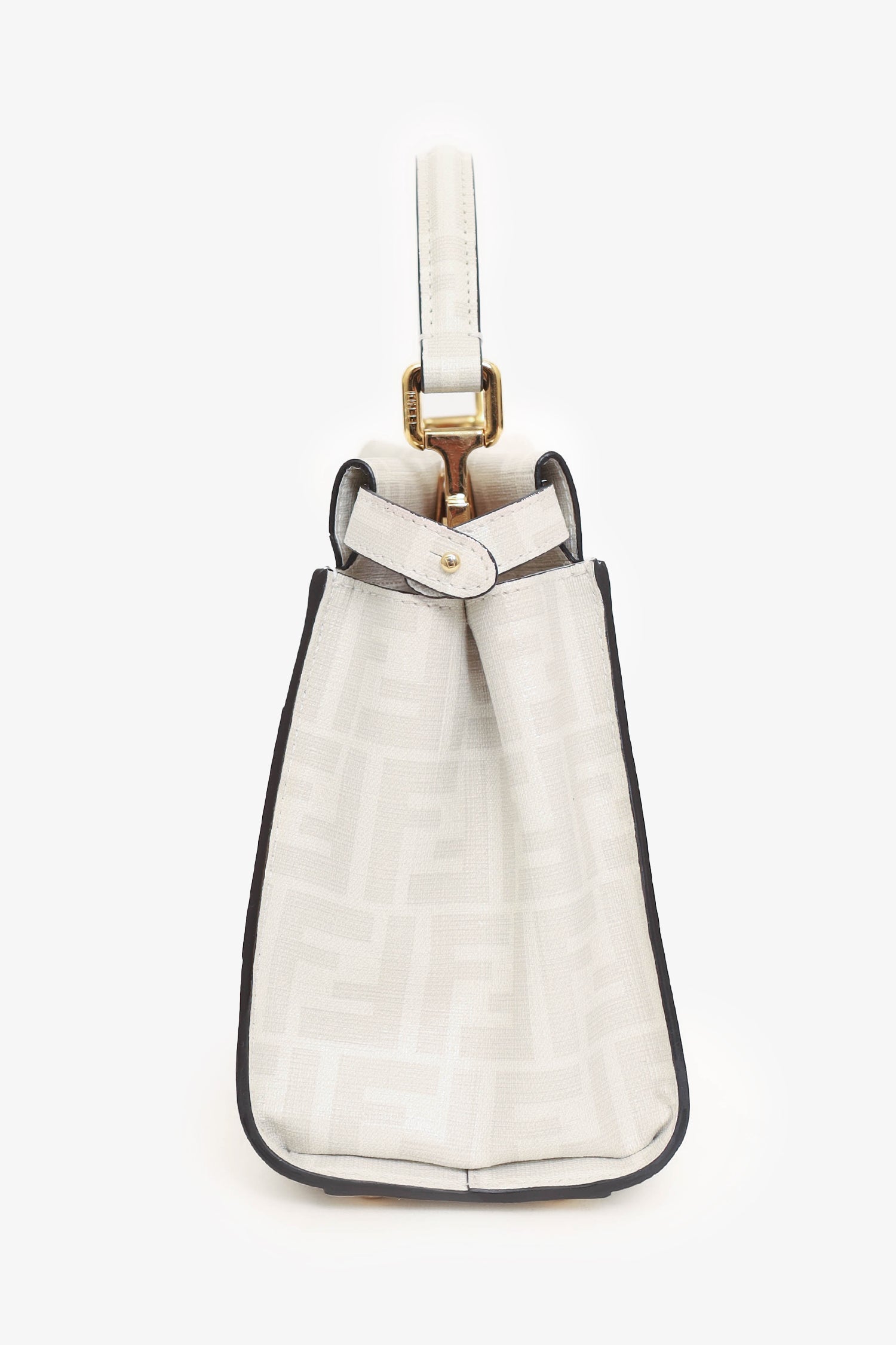Fendi White/Multicolour Glazed Fabric FF Bikini Girls Mini Peekaboo