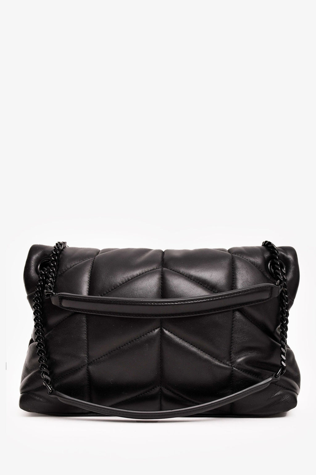 Saint Laurent Black Quilted Leather Small LouLou Puffer Shoulder Bag