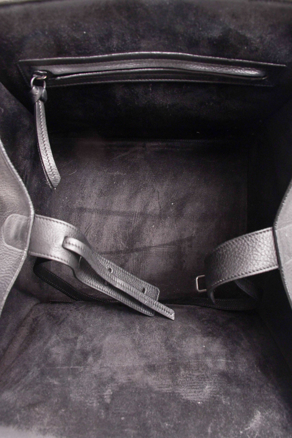 Celine Black Leather Phantom Tote