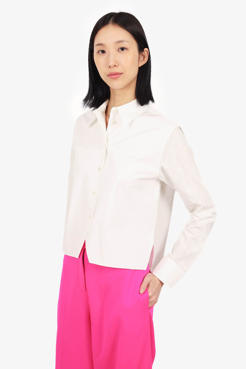 Louis Vuitton White Monogram Long-Sleeve Shirt Size 38
