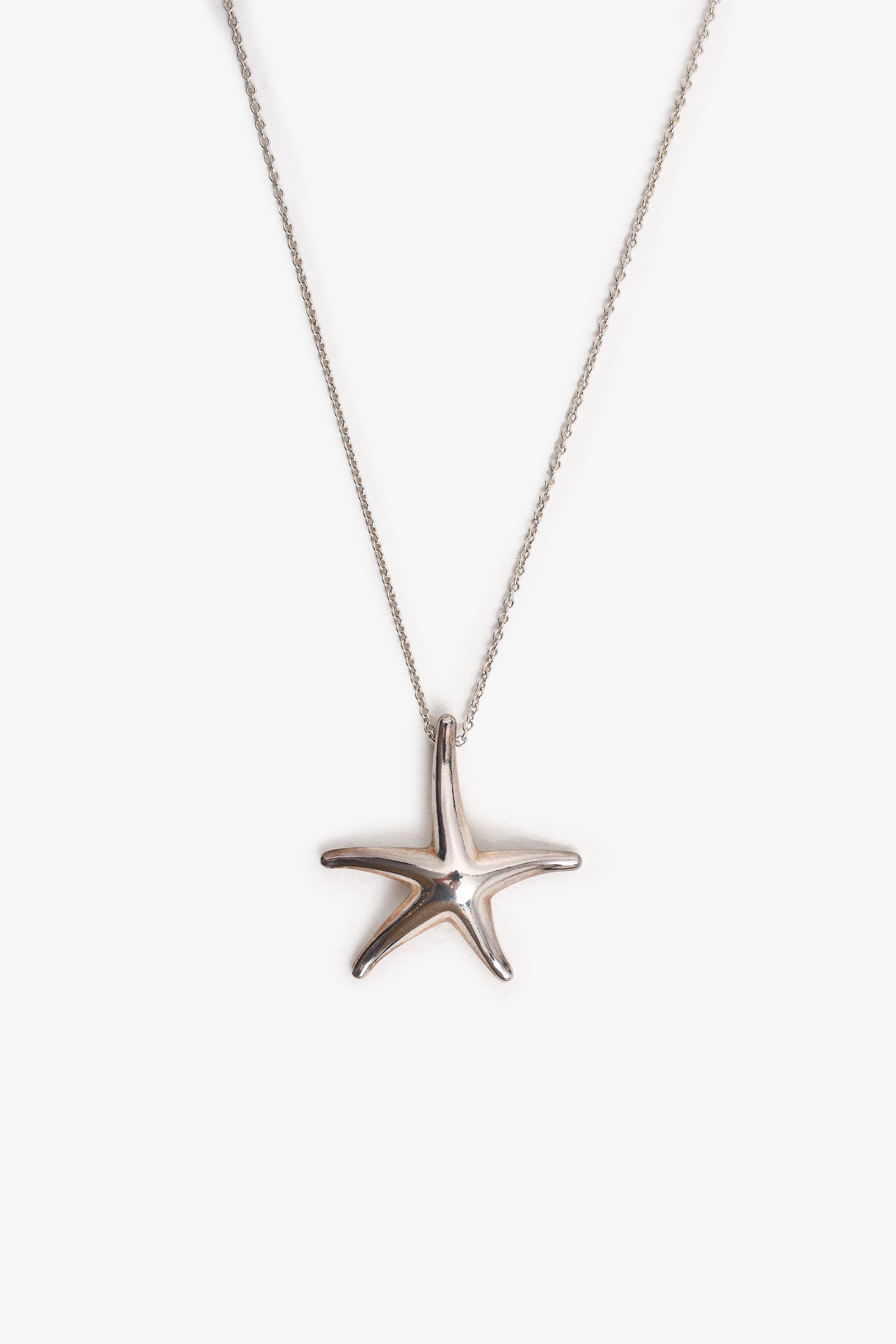 Tiffany & Co. Elsa Peretti Sterling Silver Starfish Pendant Necklace