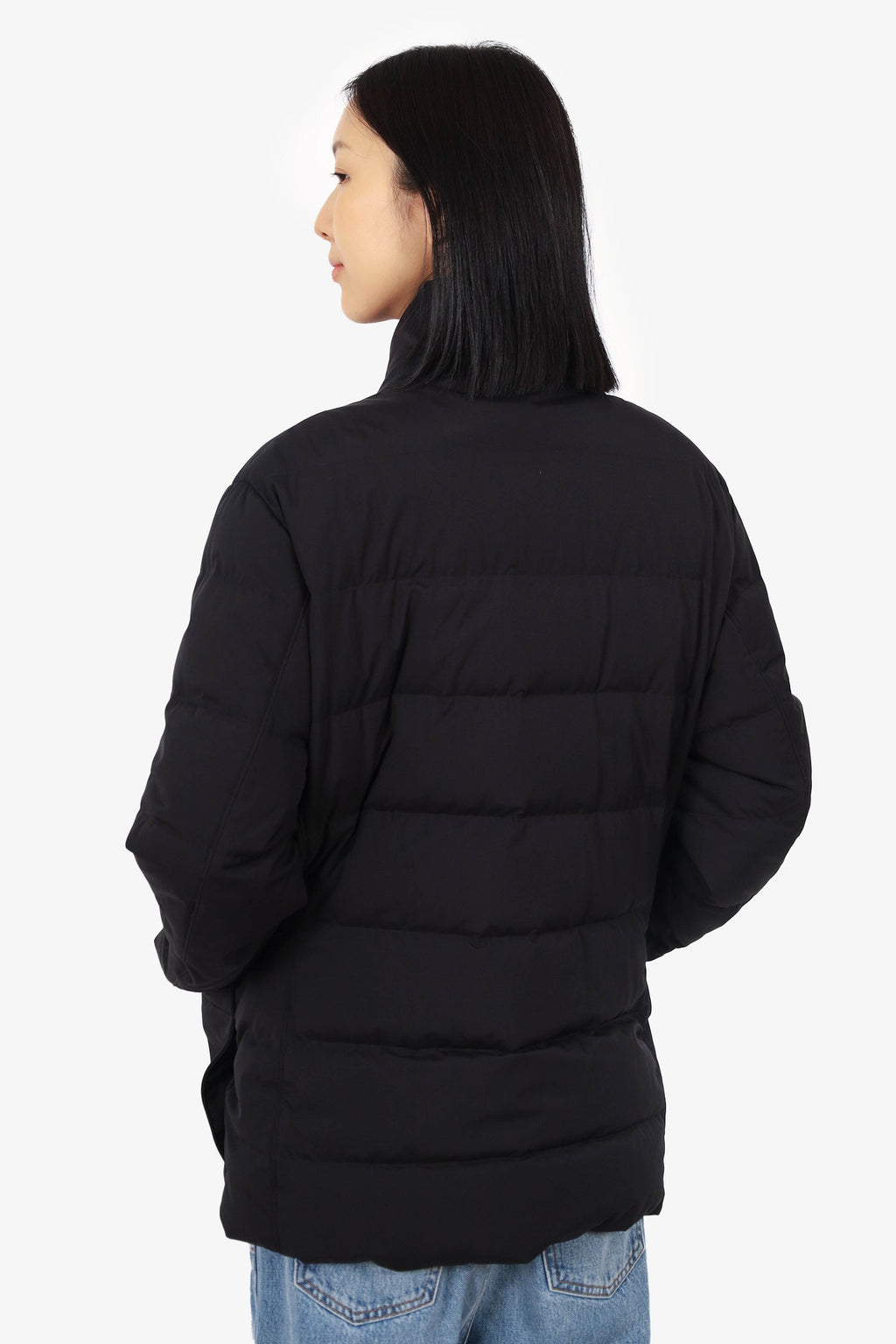 Loro Piana Black Cashmere Quilted Puffer Jacket Size Large