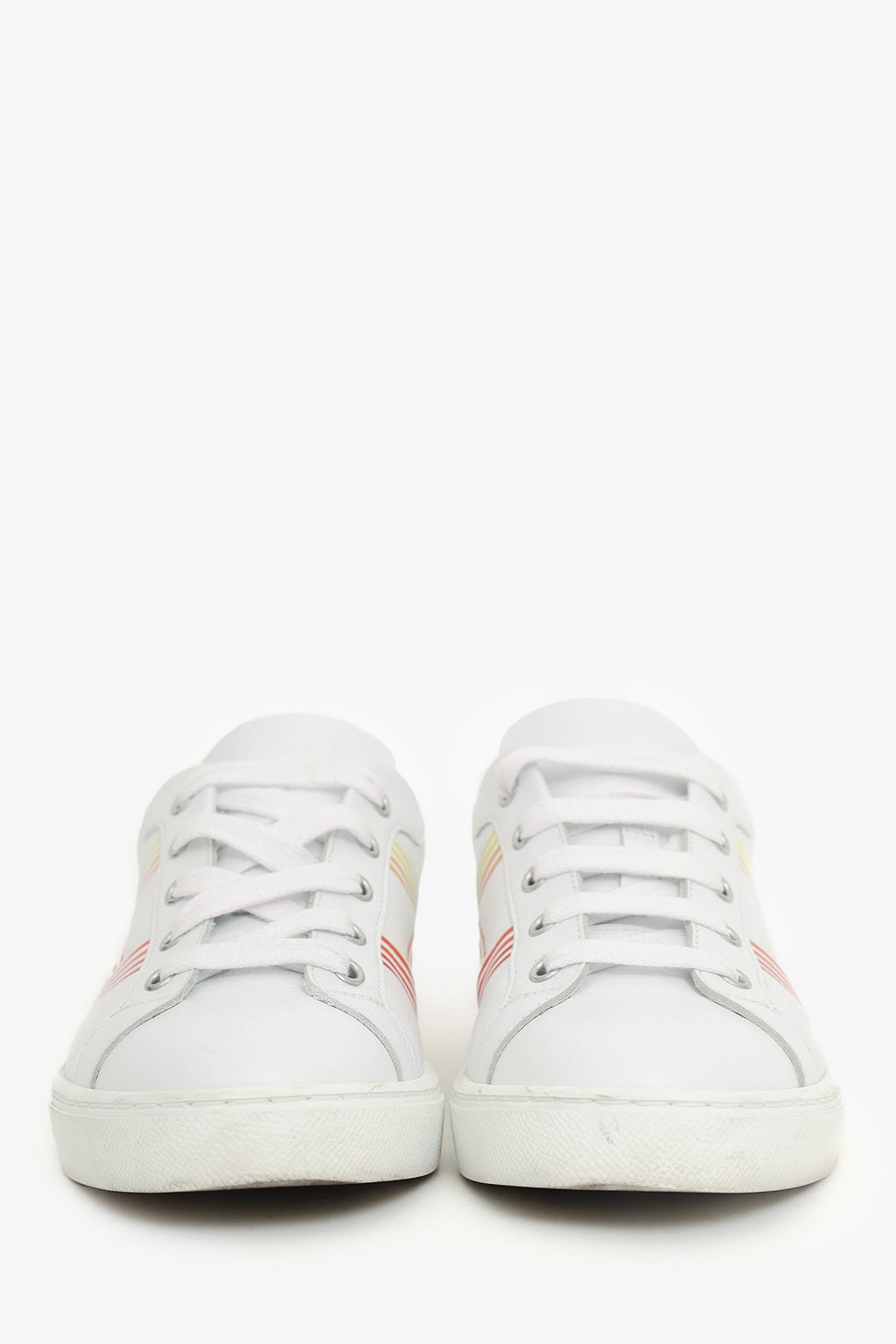 Hermès White Leather Avantage Sneakers Size 37