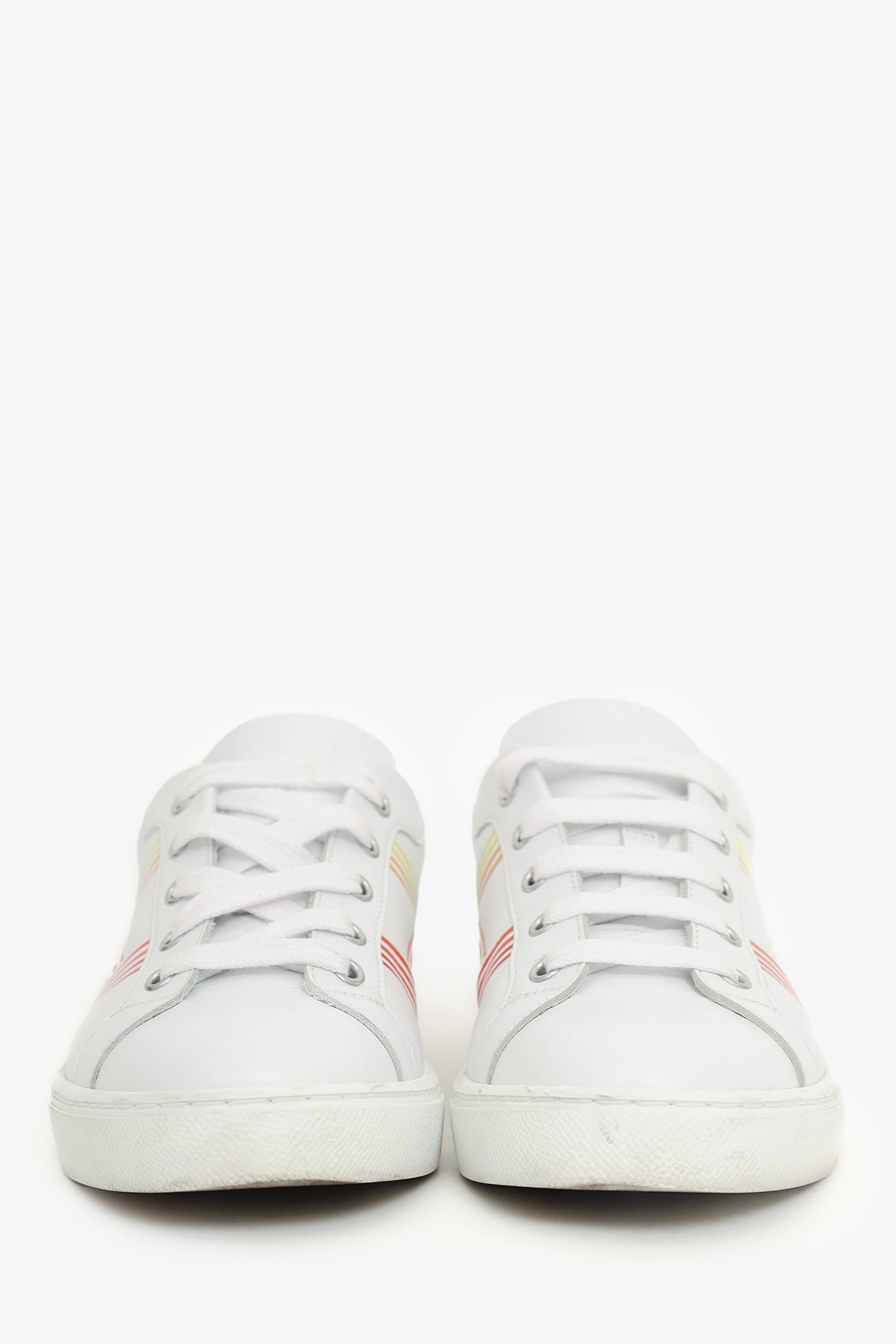 Hermès White Leather Avantage Sneakers Size 37