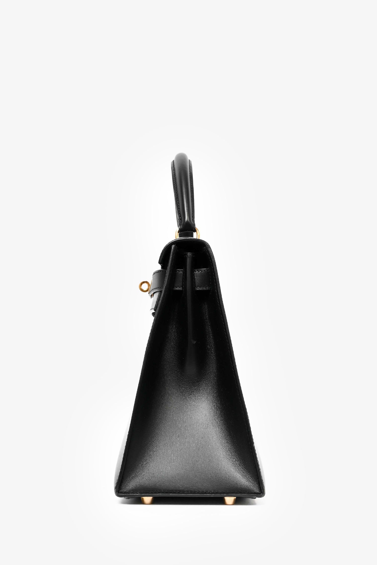 Hermès 1999 Box Leather Kelly 28 Top Handle with Strap