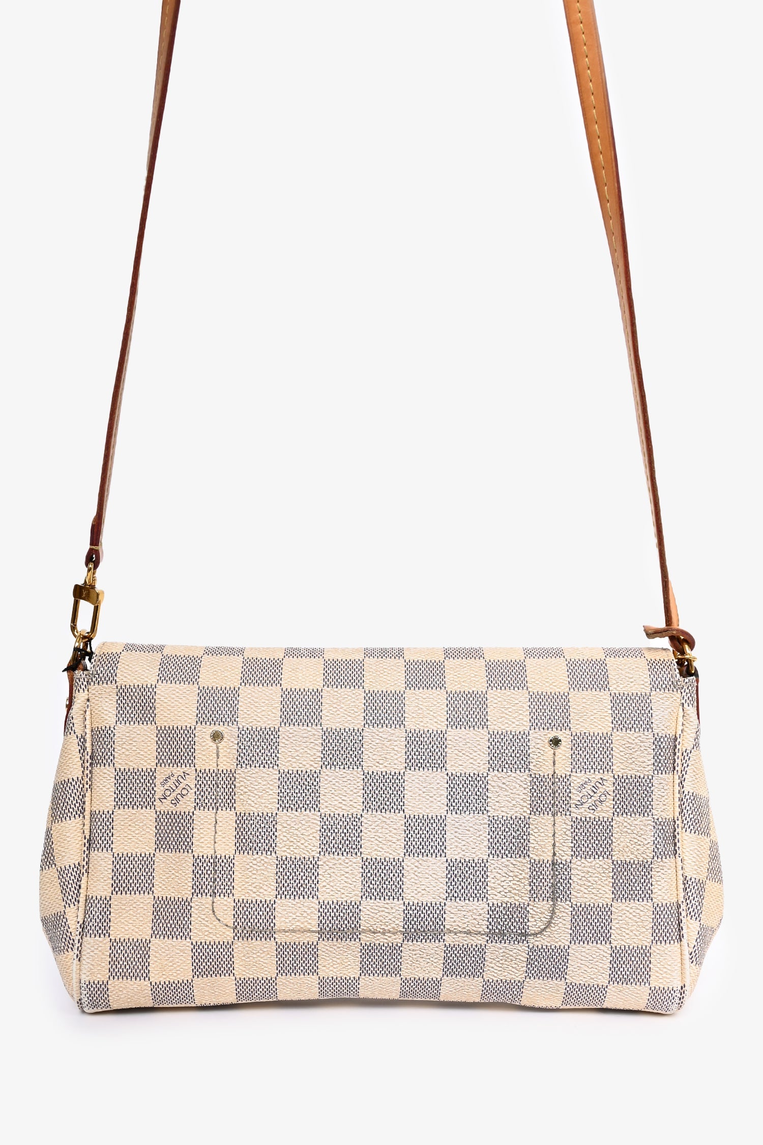 Louis Vuitton 2016 Damier Azur Favourite MM Bag with Strap (As Is)