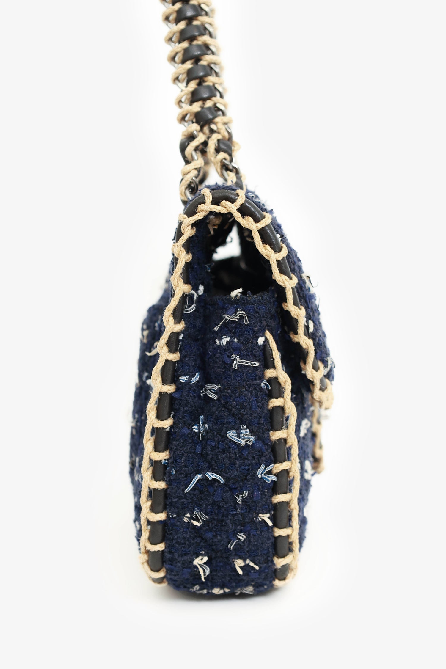 Pre-Loved Chanel™ Chanel 2010-11 Navy Tweed St. Tropez Flap Bag