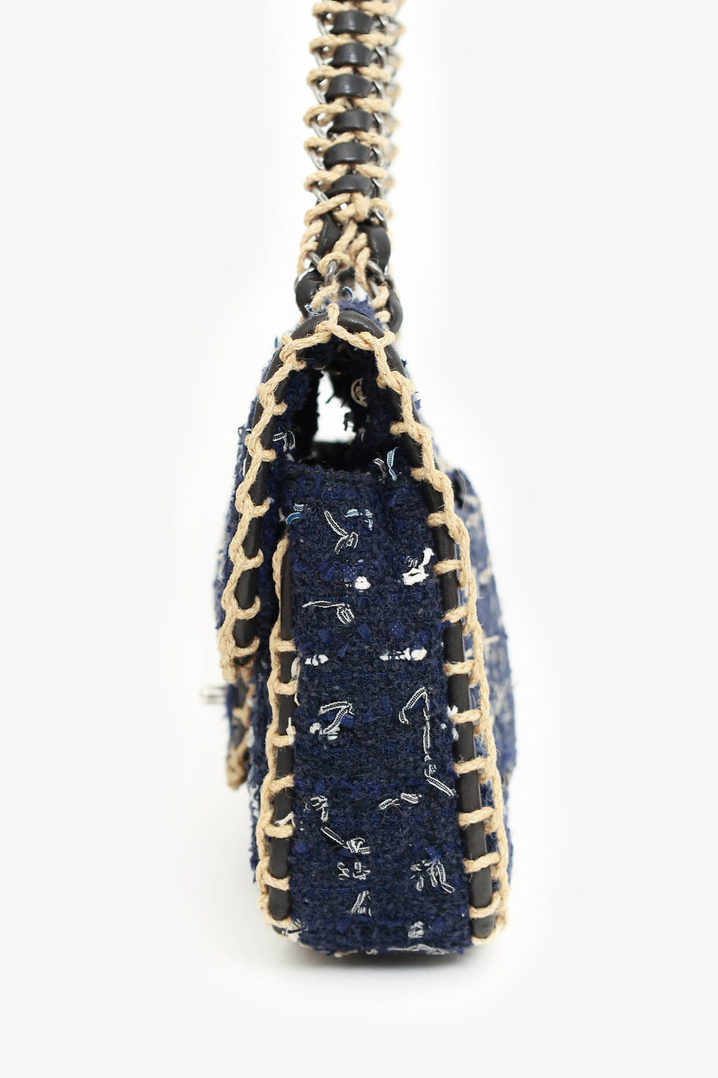 Pre-Loved Chanel™ Chanel 2010-11 Navy Tweed St. Tropez Flap Bag