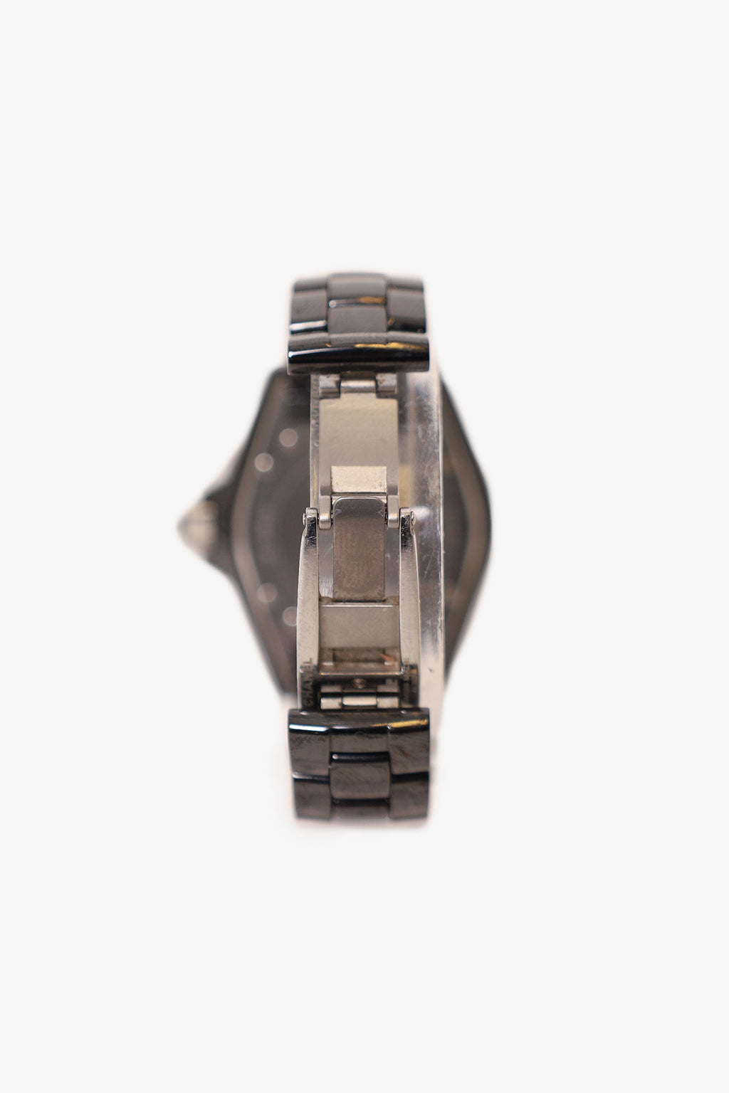 Pre-Loved Chanel™ Black Enamel J12 33mm Quartz Movement Watch with Diamond Indicators