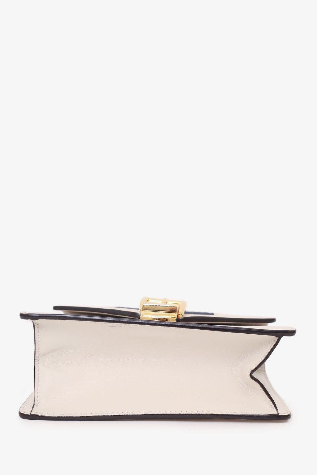 Gucci Cream Leather Mini Sylvie Web Chain Bag