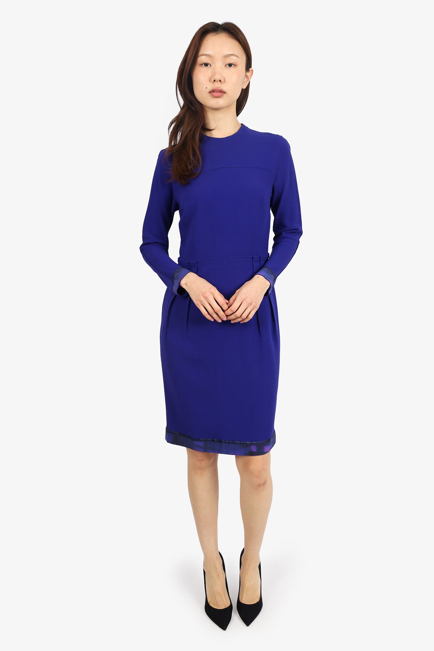 Paul Smith Blue Long-Sleeve Knee length Skirt Size 42
