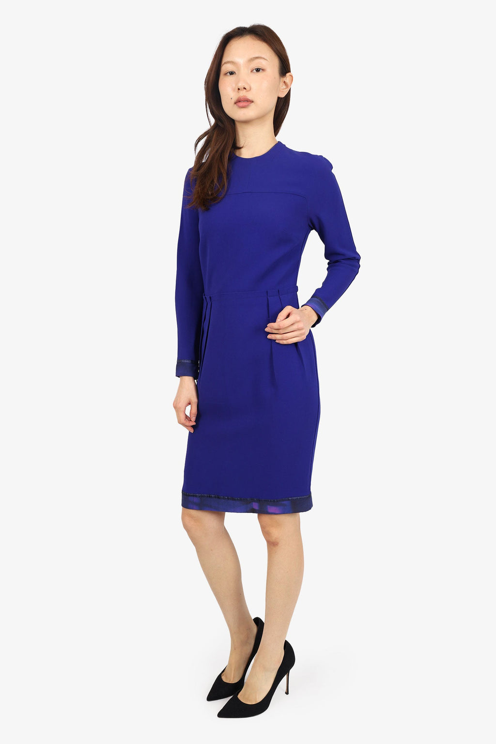 Paul Smith Blue Long-Sleeve Knee length Skirt Size 42